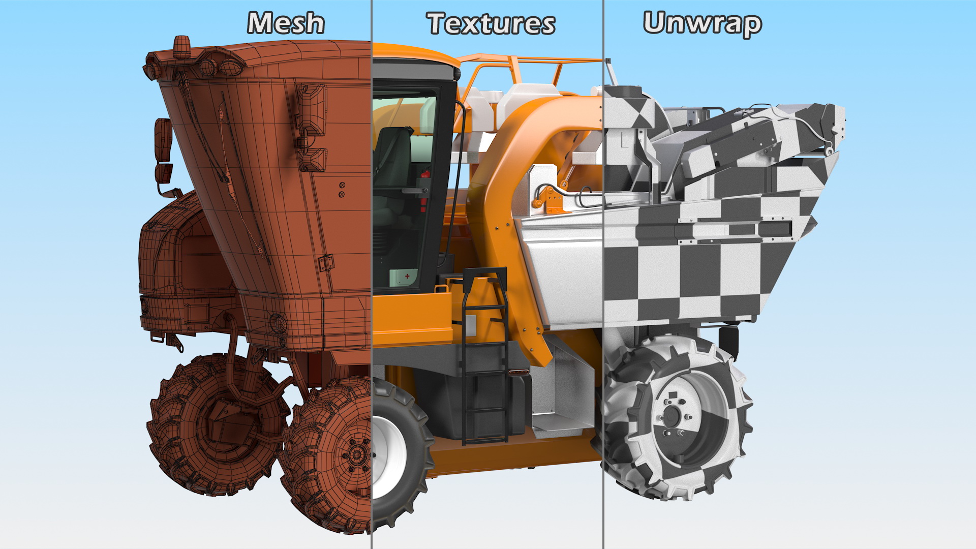 3D model Grape Harvester