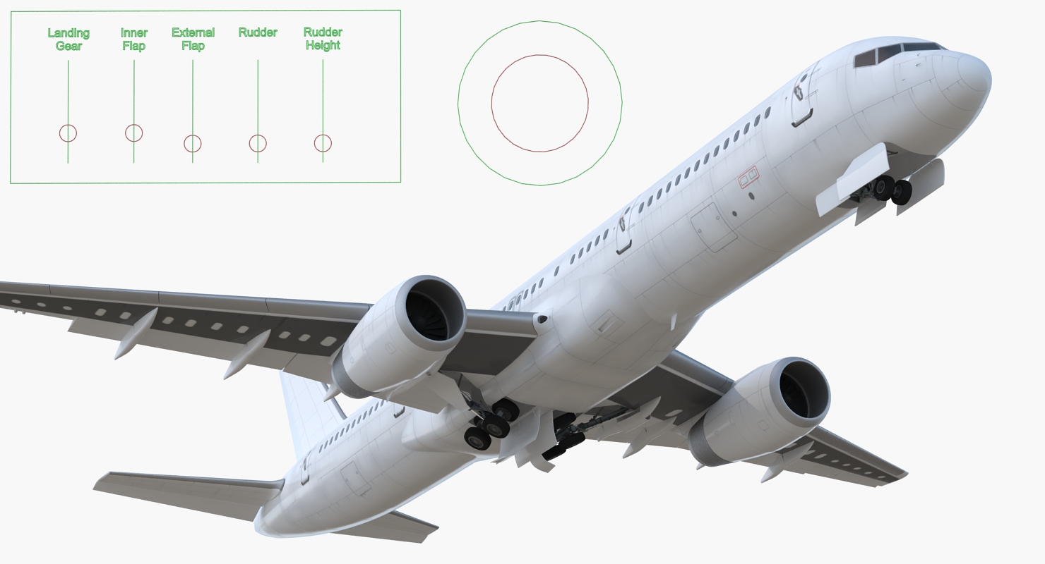 Boeing 757 200 Generic Rigged 3D model