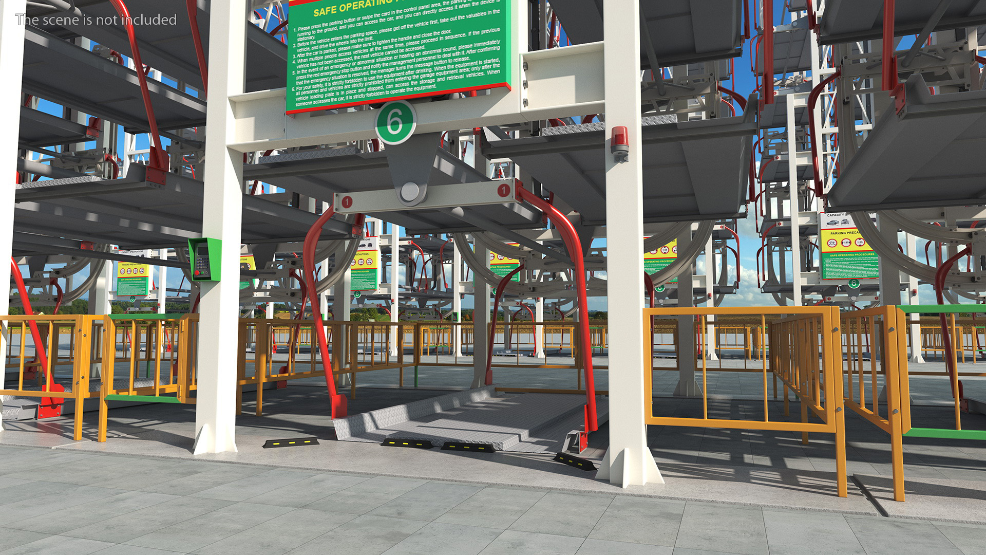 12 Place Rotary Car Parking Lift System 3D model