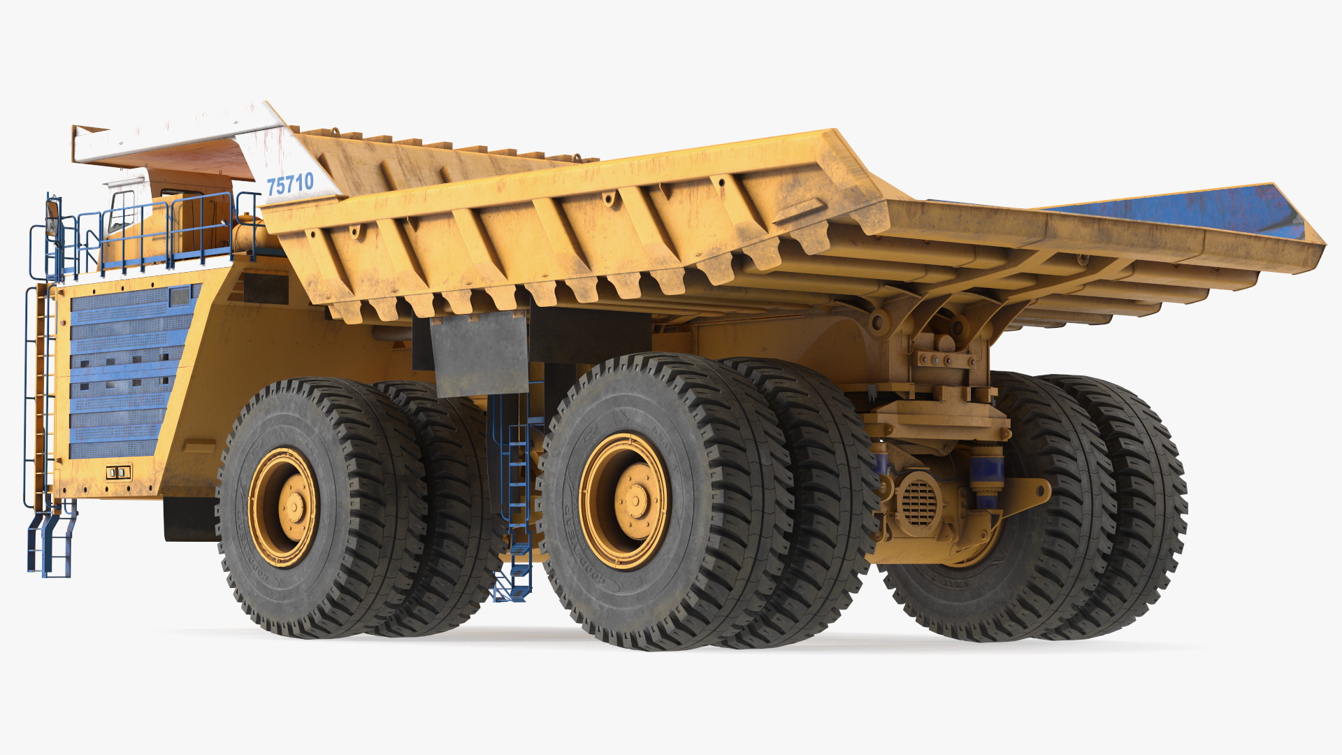 3D model Belaz 75710 Haul Truck Dirty Rigged