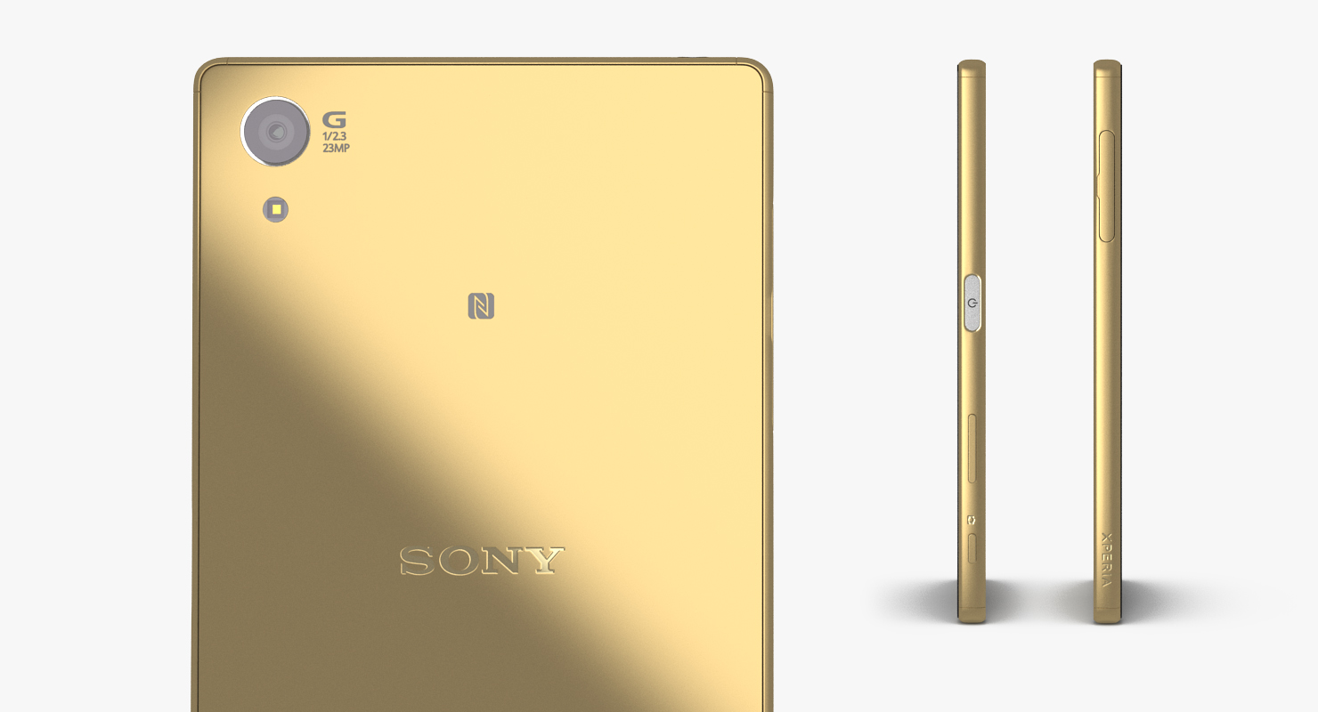 Sony Xperia Z5 Gold 3D model