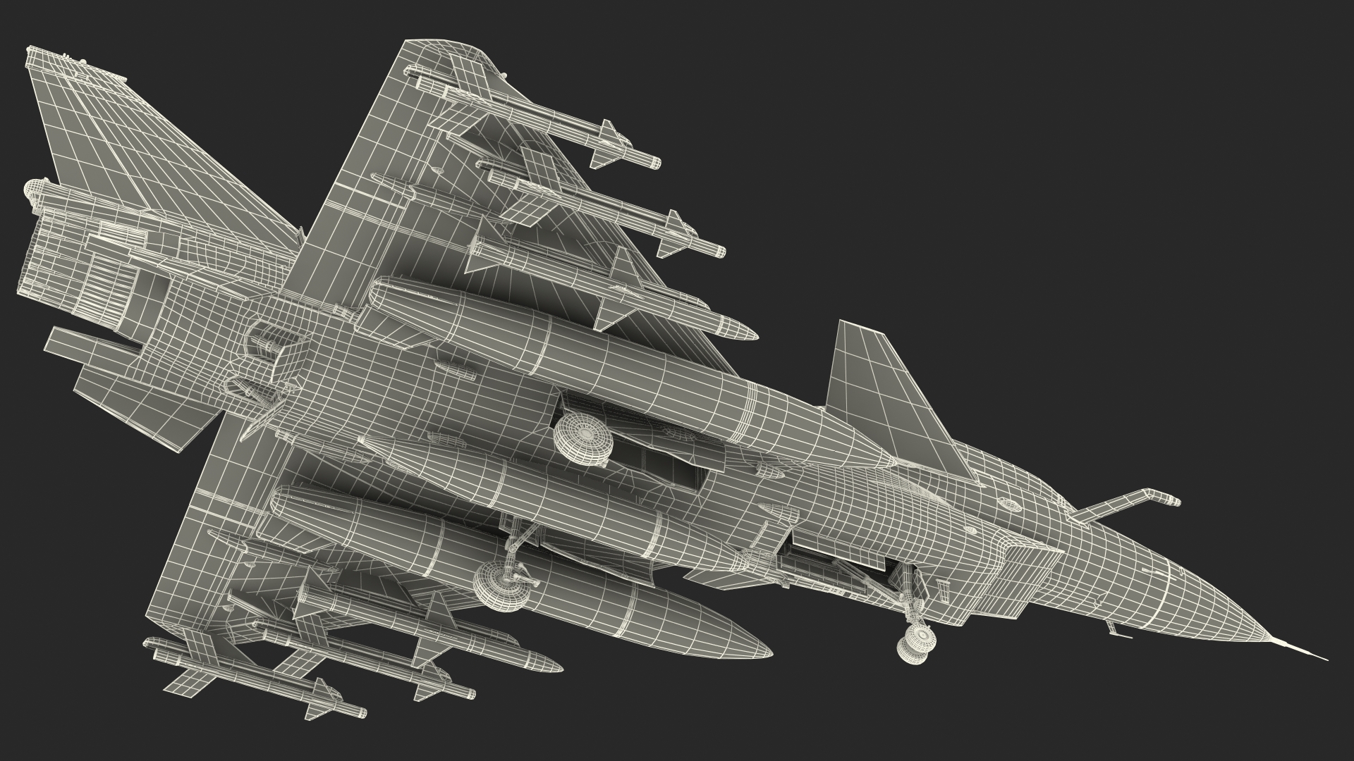 Chengdu J10 S Tandem Seated Exterior Only Armed 3D