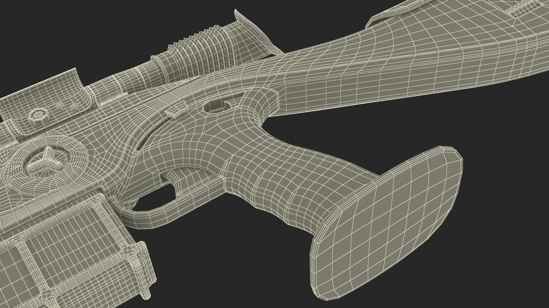 3D Futuristic Sniper Rifle with Bullets