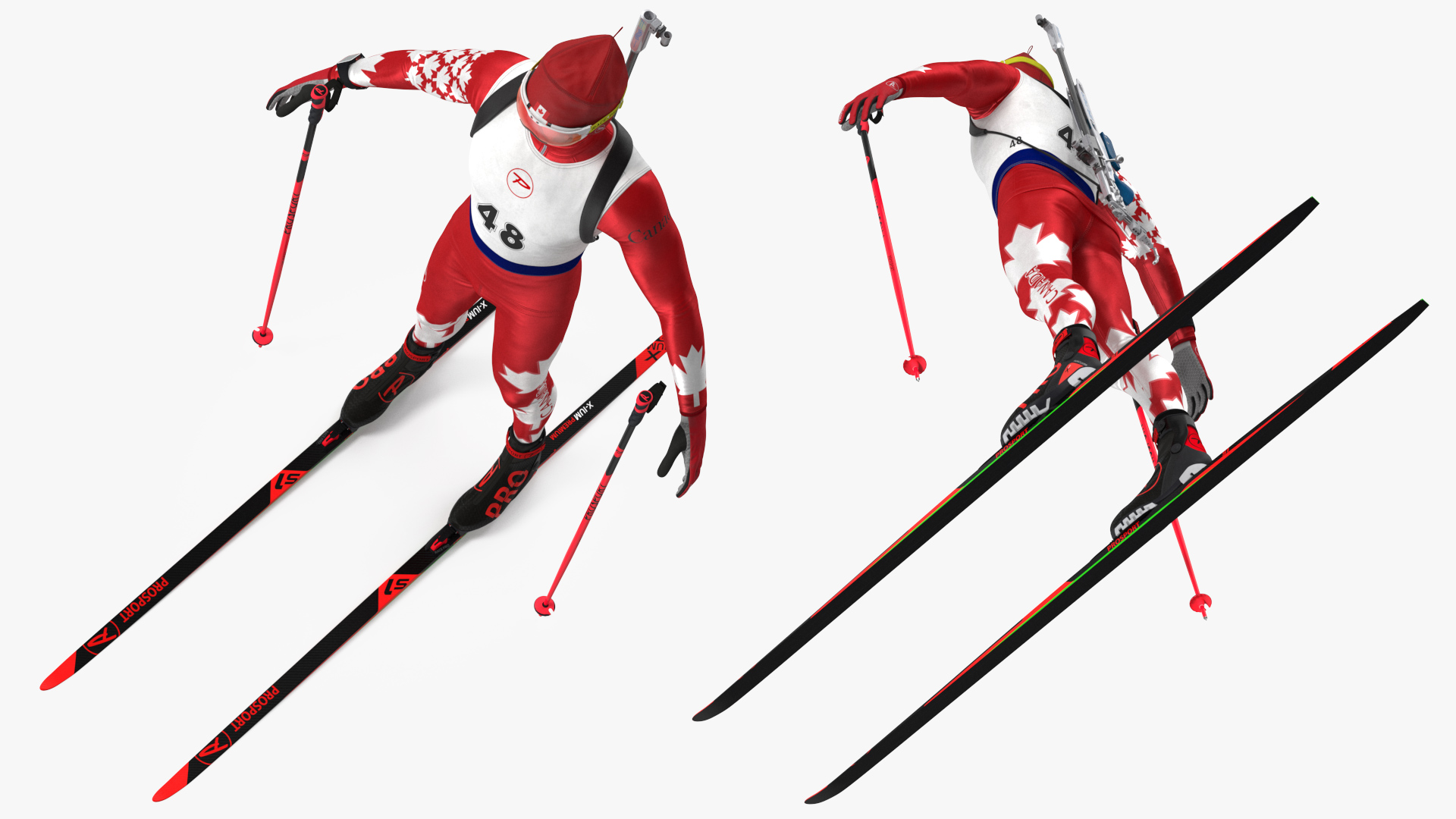 Biathlon Equipment Team Canada Set 3D model