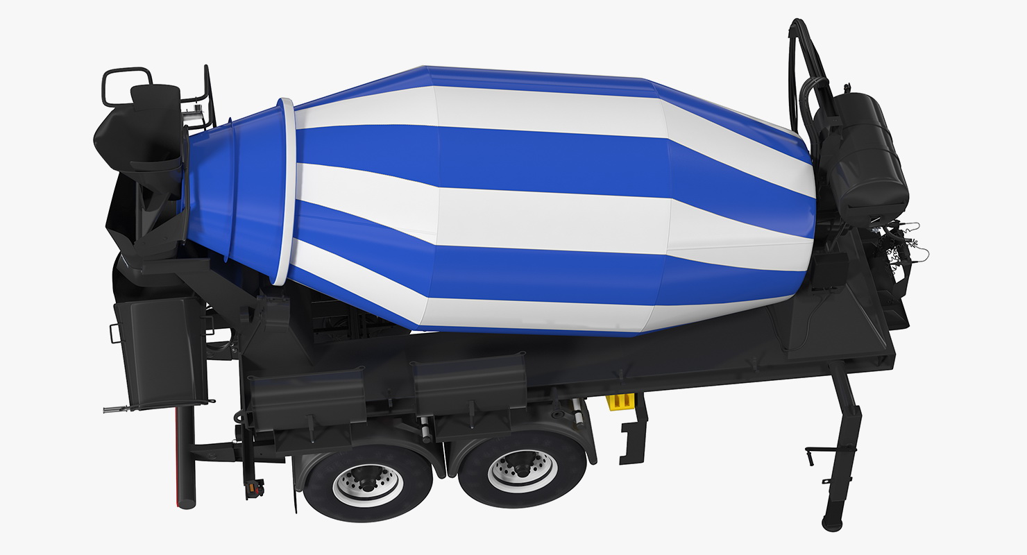 3D Semi Trailer Mixer model