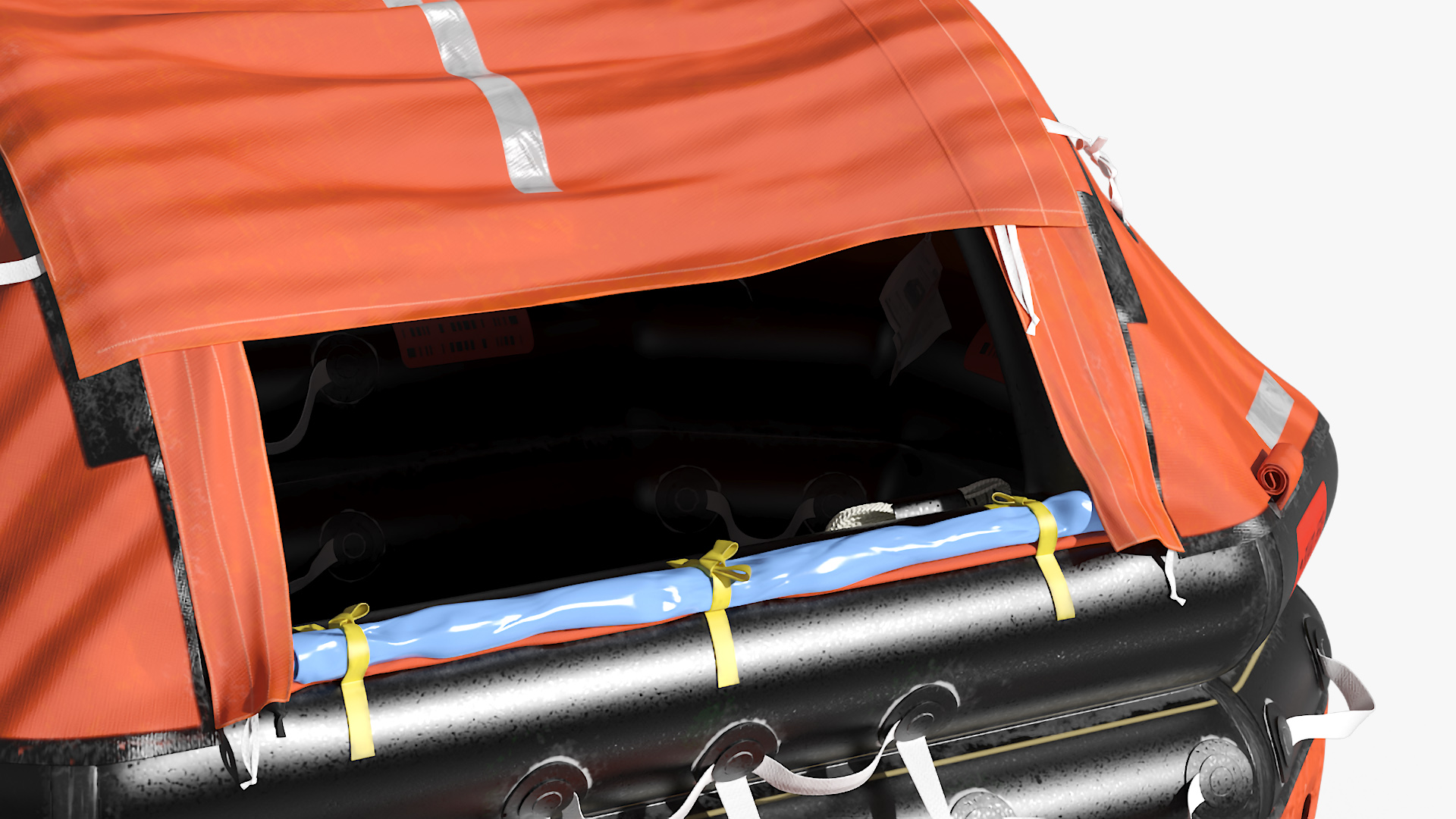 3D model Inflatable Life Raft Open