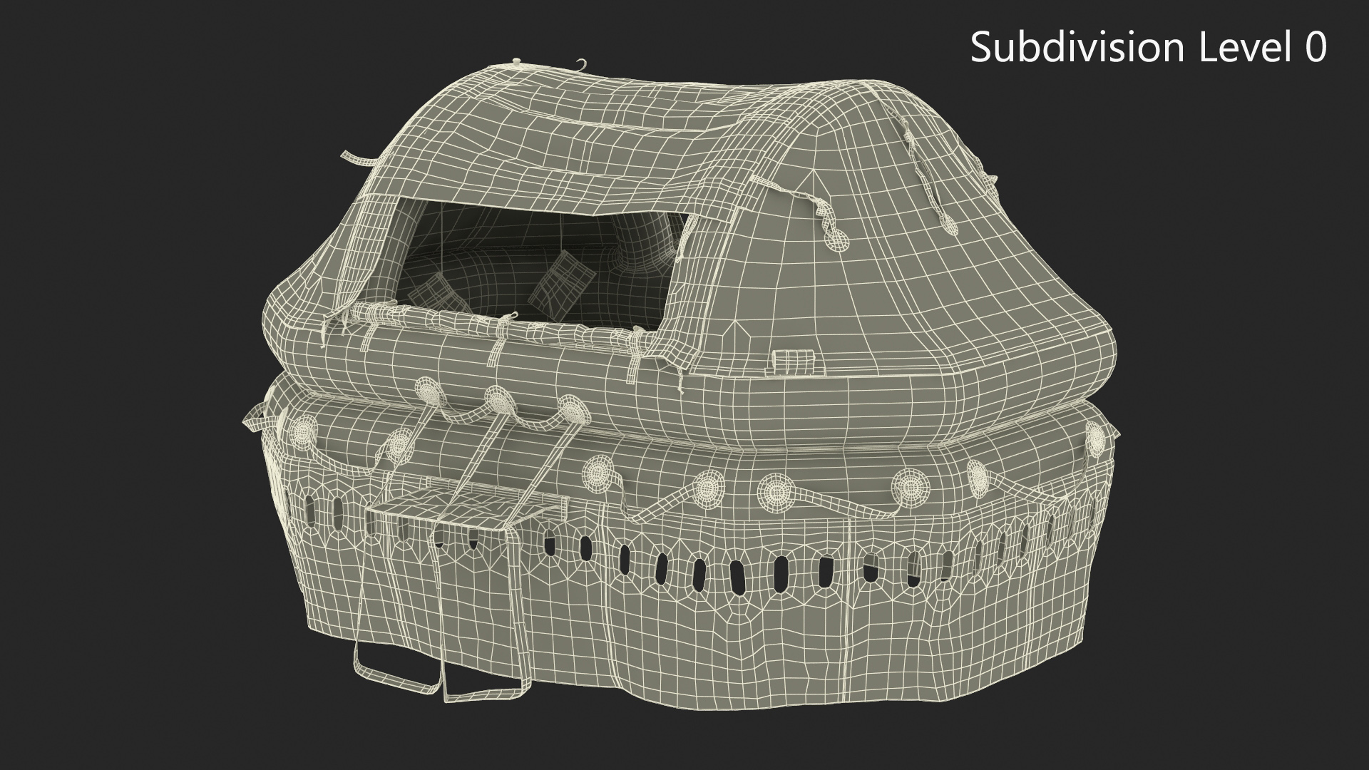 3D model Inflatable Life Raft Open