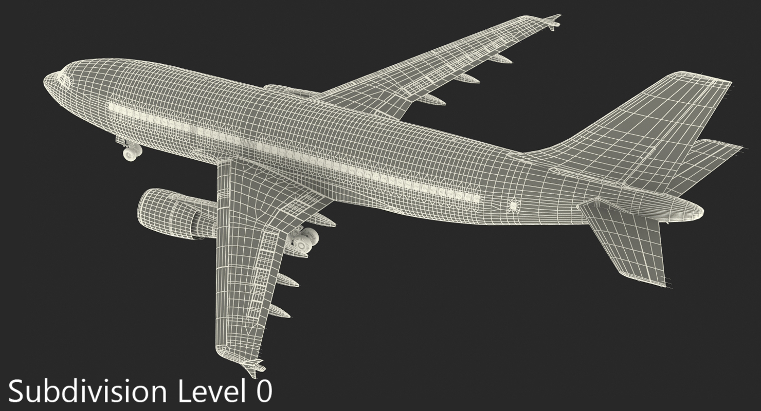 3D Airbus A310 300 Pan American model