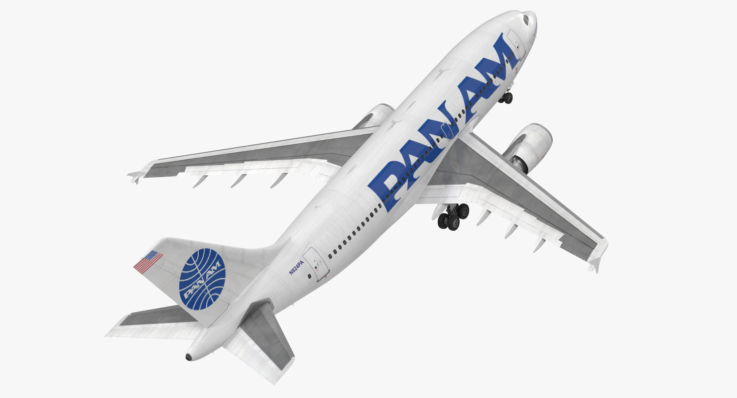 3D Airbus A310 300 Pan American model