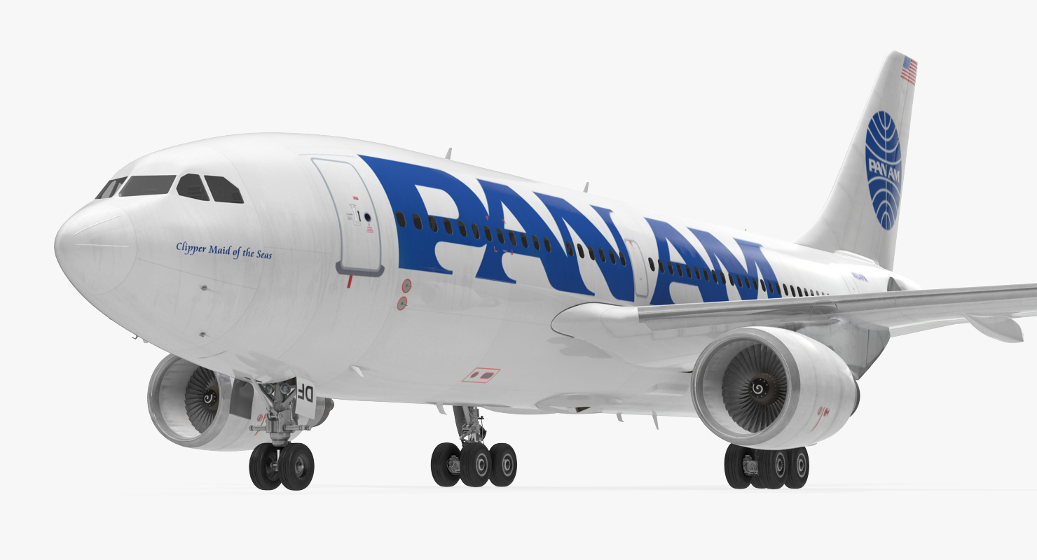 3D Airbus A310 300 Pan American model