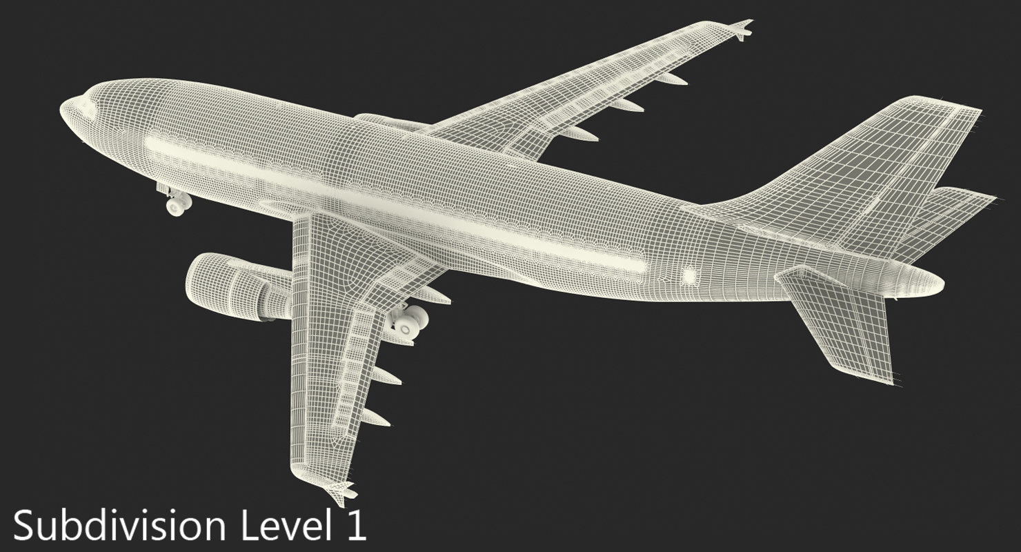 3D Airbus A310 300 Pan American model