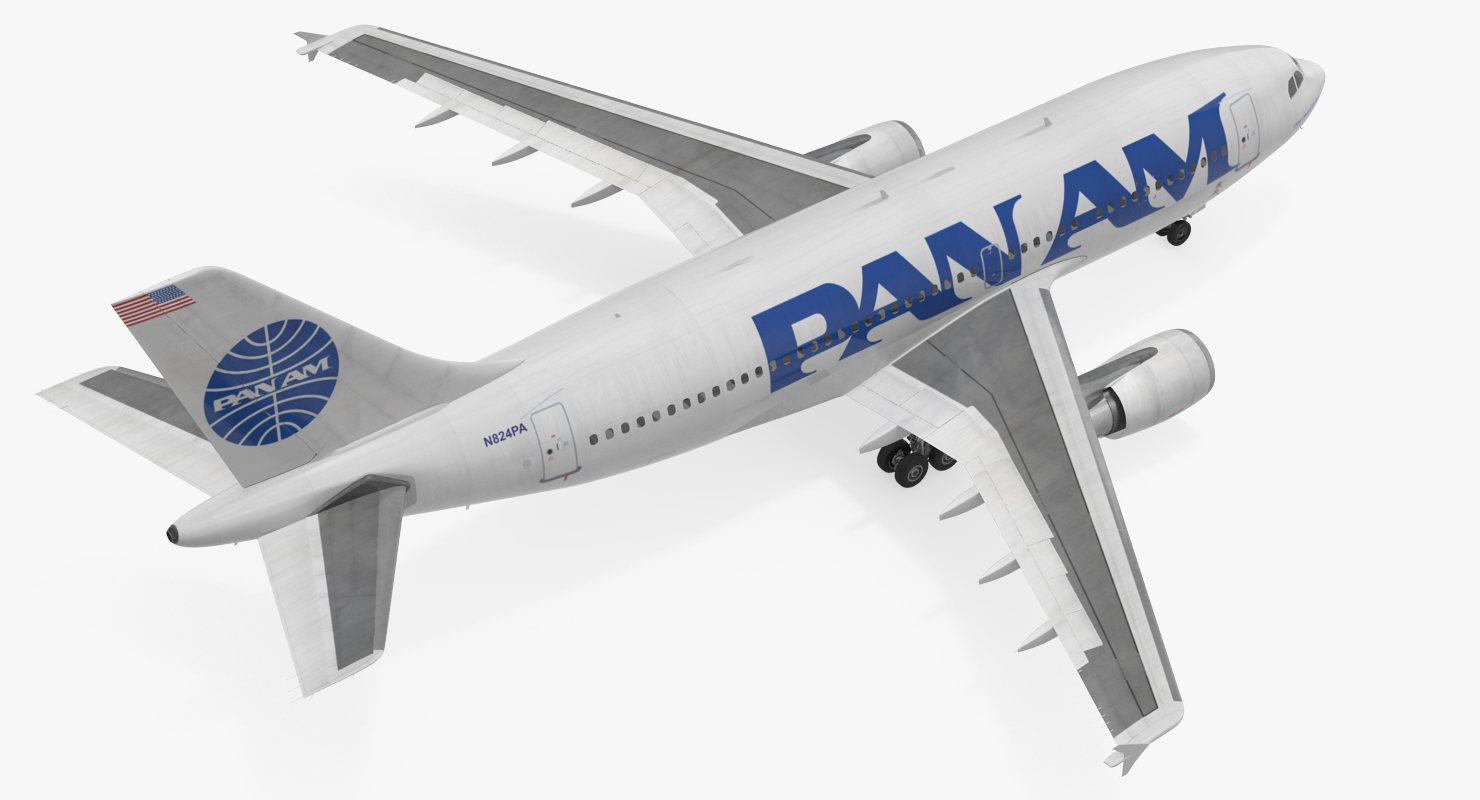 3D Airbus A310 300 Pan American model