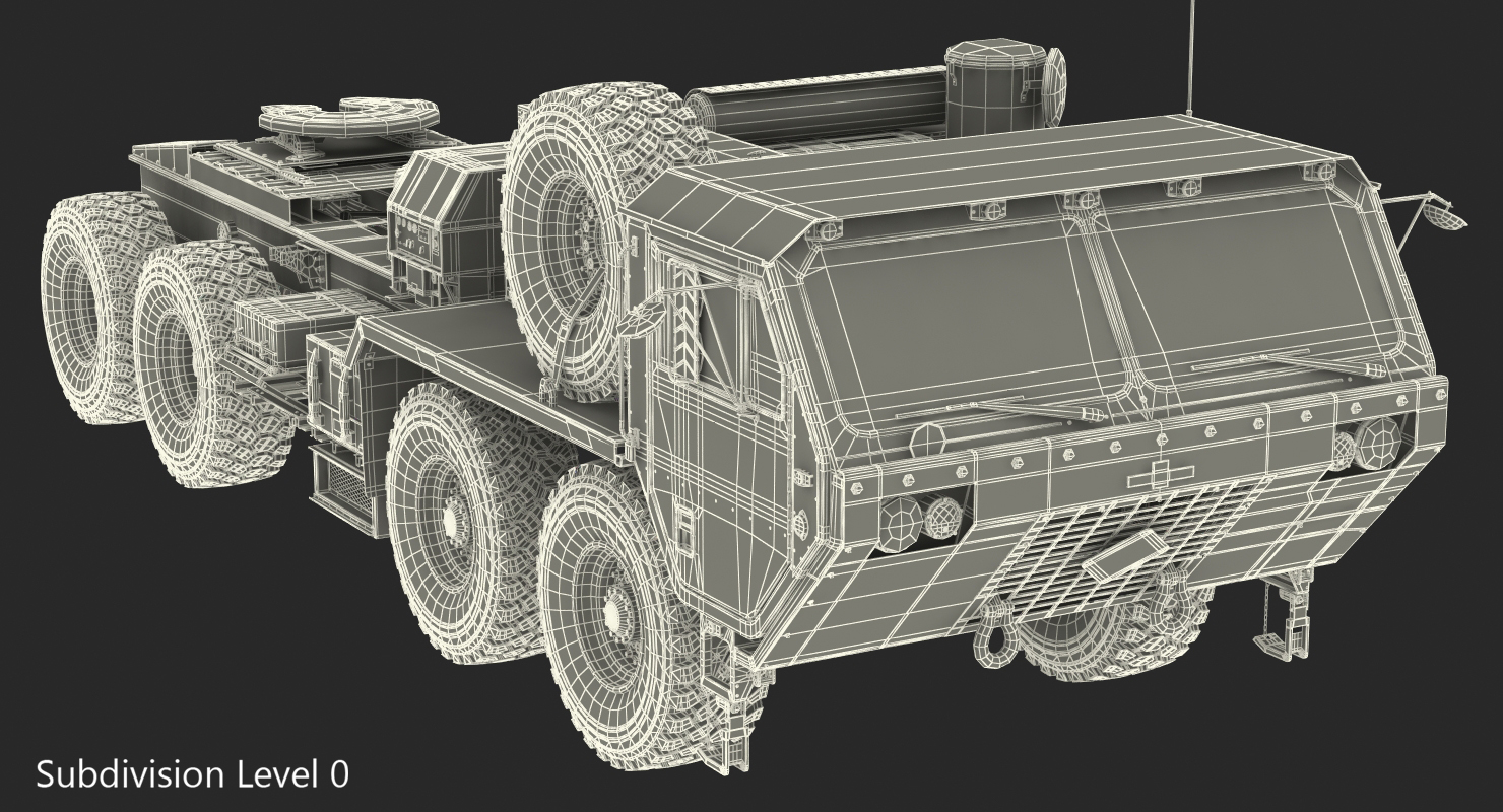 3D model Military Truck Oshkosh HEMTT M985 Rigged