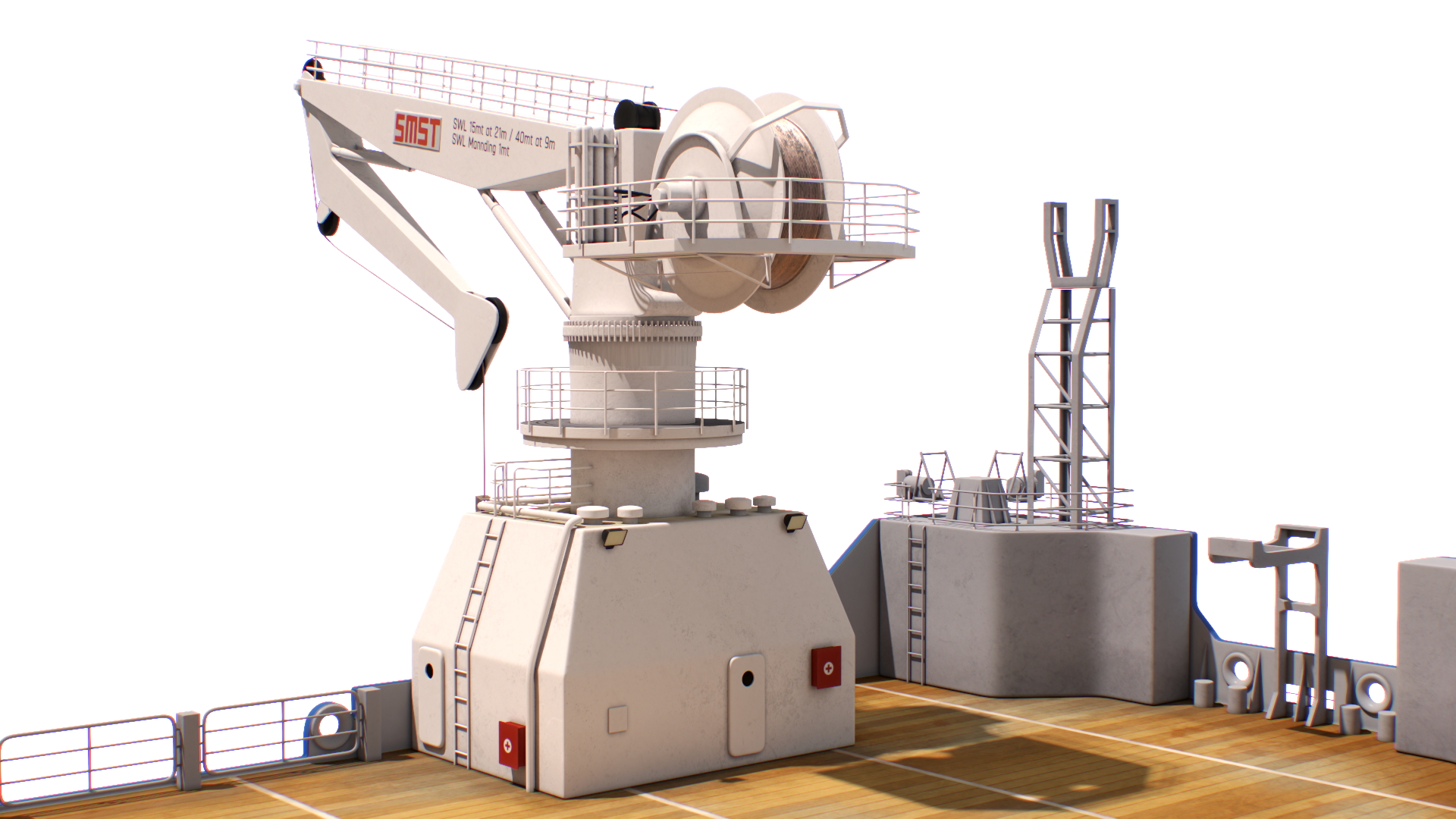 3D model Construction Vessel and Offshore Underwater Pile Driver