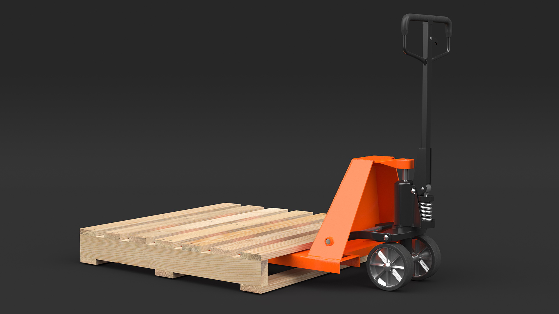 3D Hydraulic Trolley with Wooden Pallet