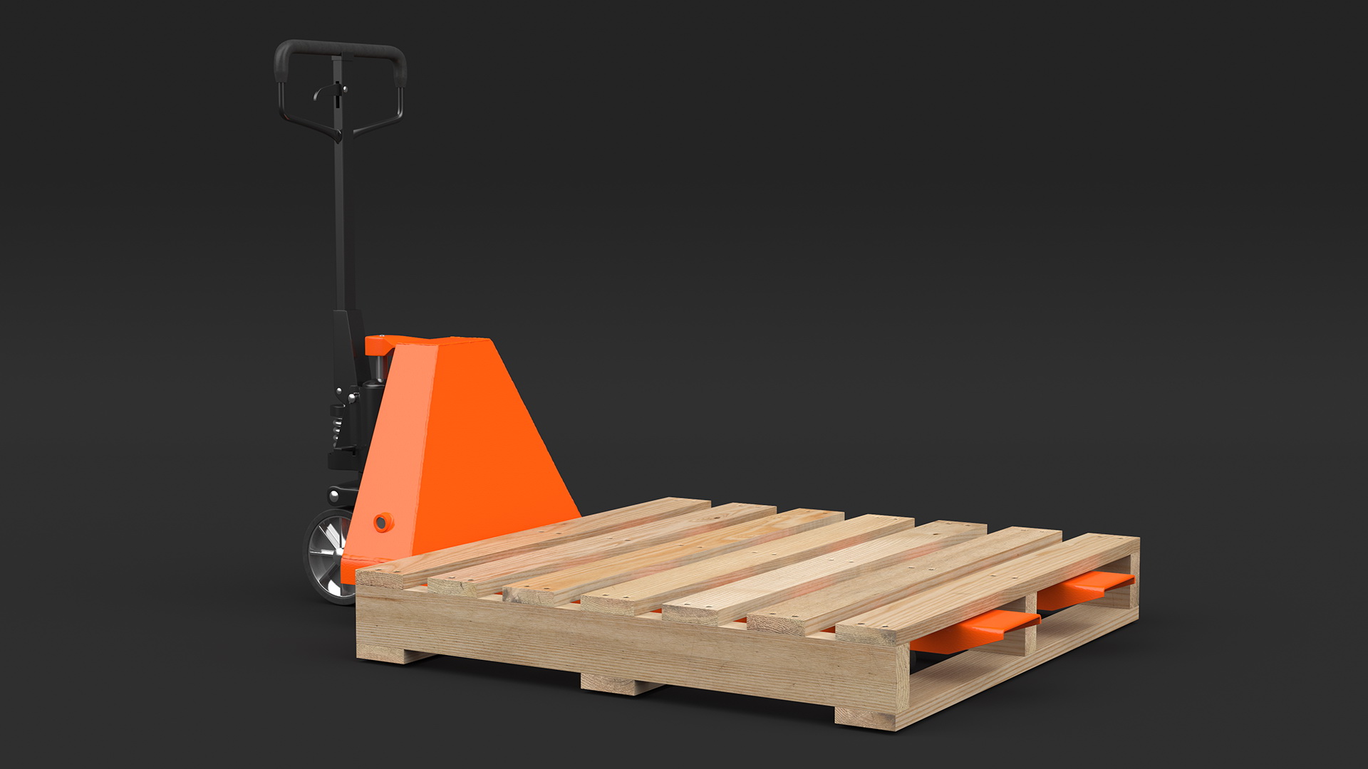 3D Hydraulic Trolley with Wooden Pallet