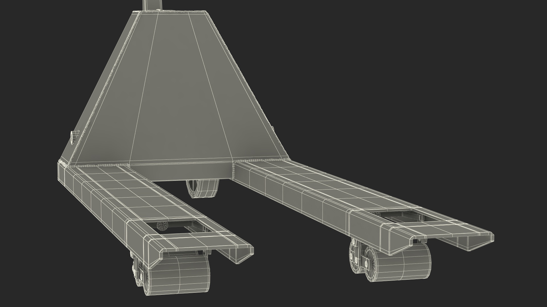 3D Hydraulic Trolley with Wooden Pallet