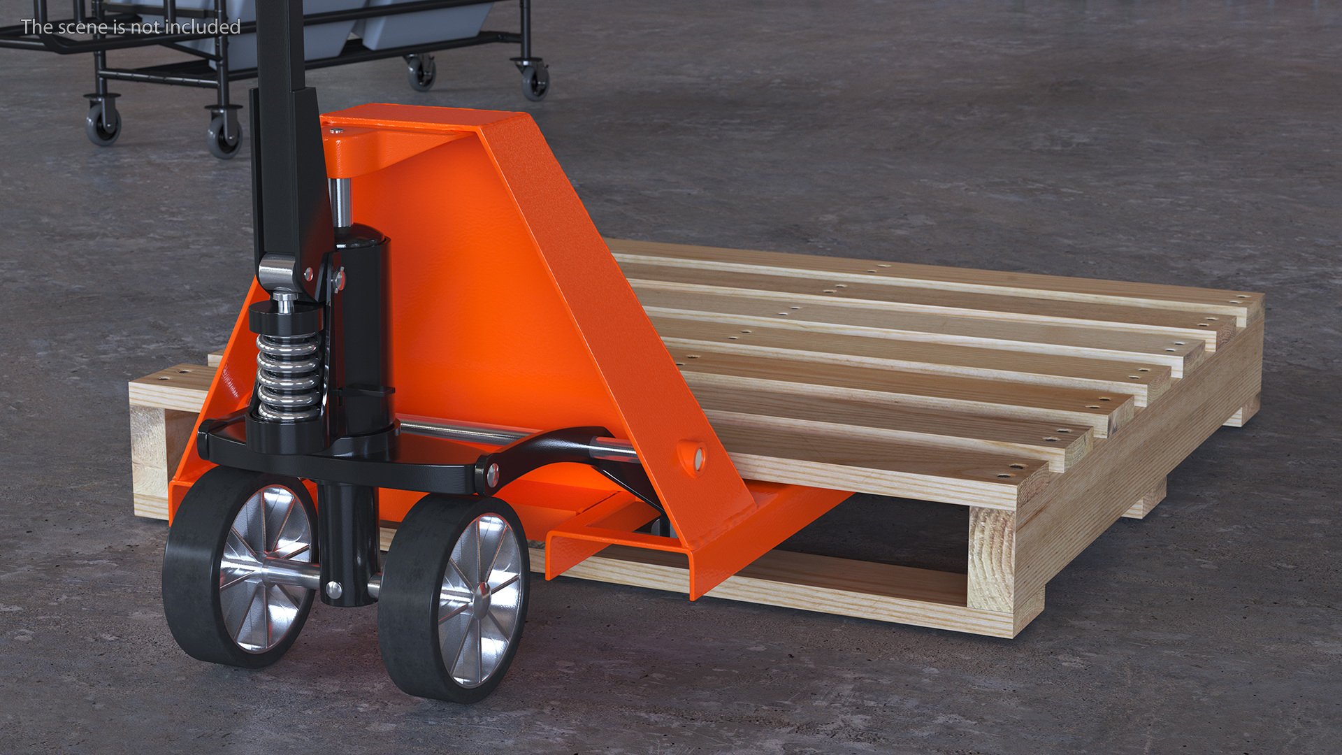 3D Hydraulic Trolley with Wooden Pallet