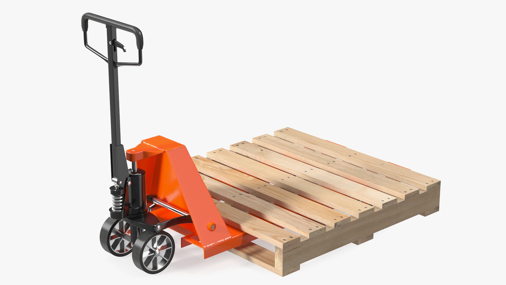 3D Hydraulic Trolley with Wooden Pallet