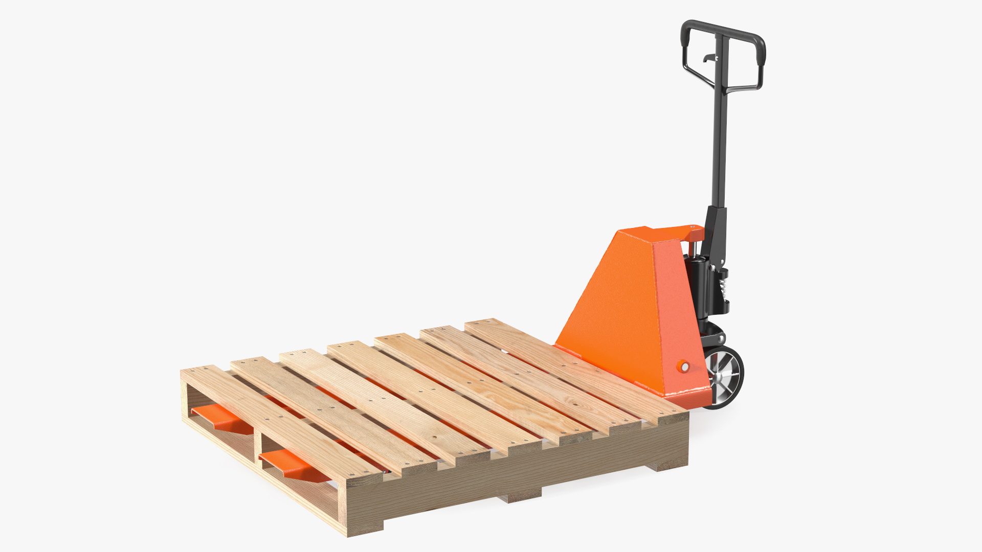 3D Hydraulic Trolley with Wooden Pallet