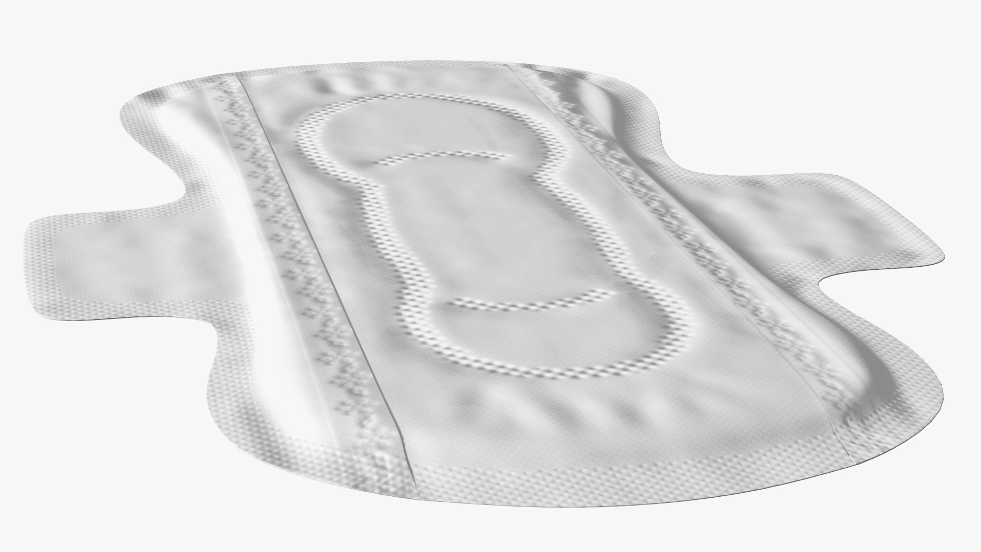 3D model Sanitary Napkin Pad with Wings