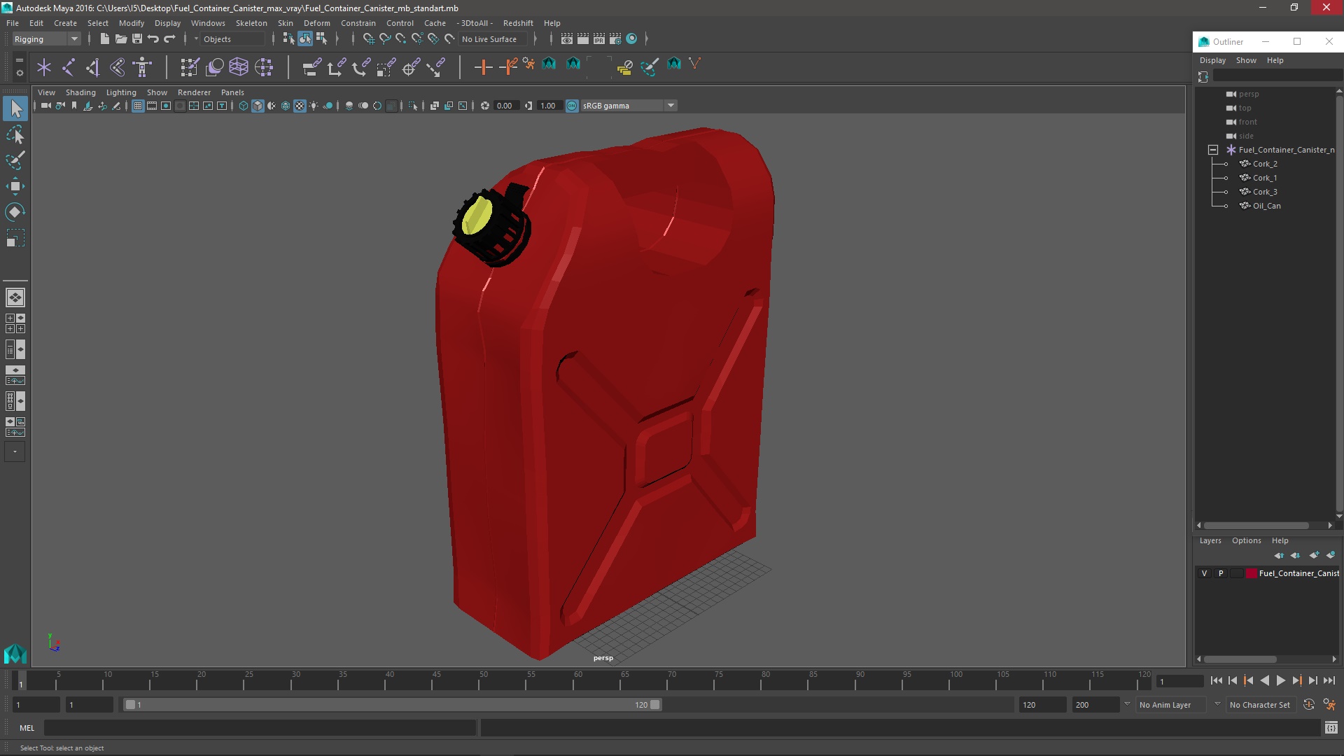 3D Fuel Container Canister model