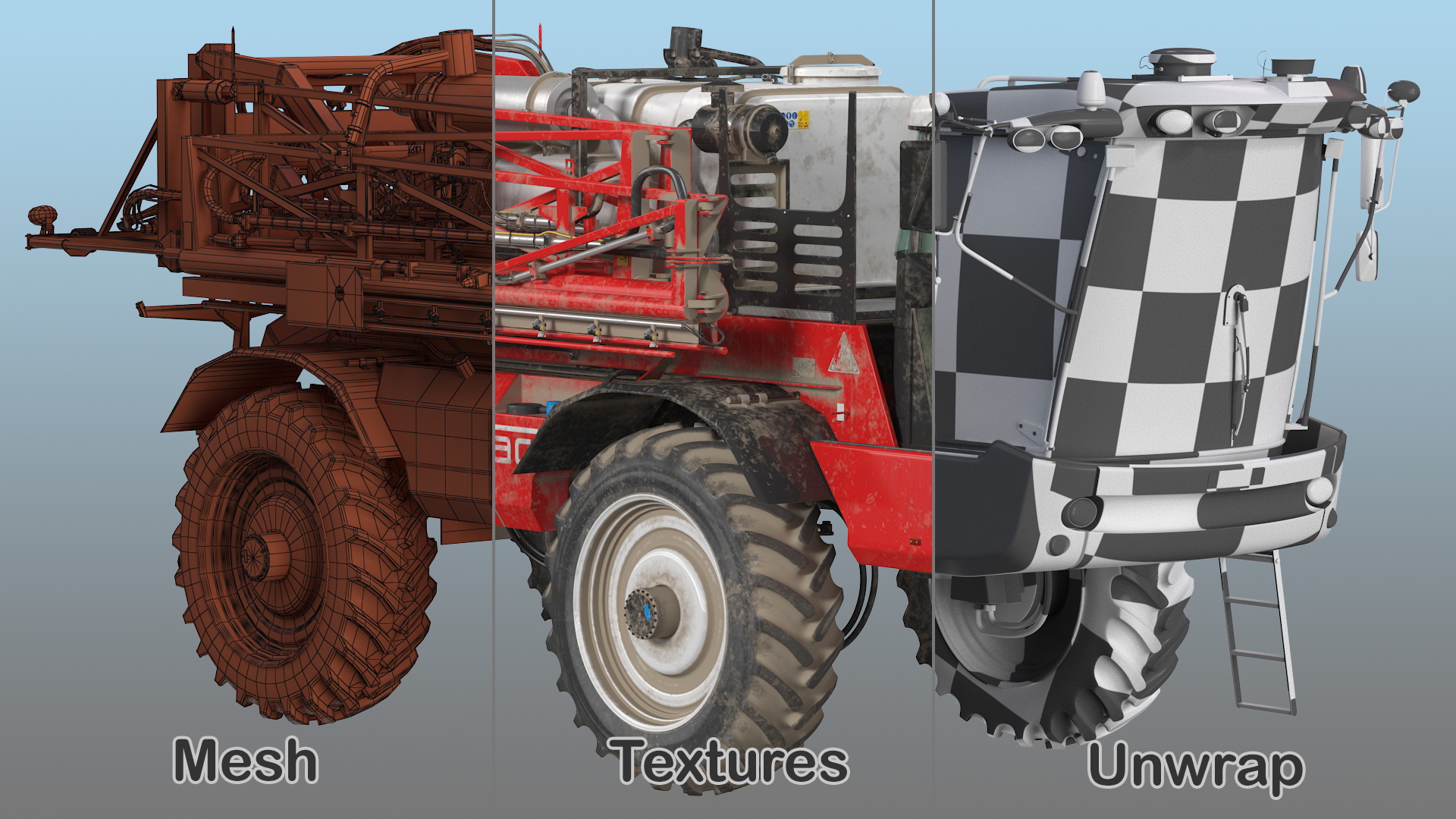 3D model Agrifac Condor 5 Self Propelled Crop Sprayer Dirty