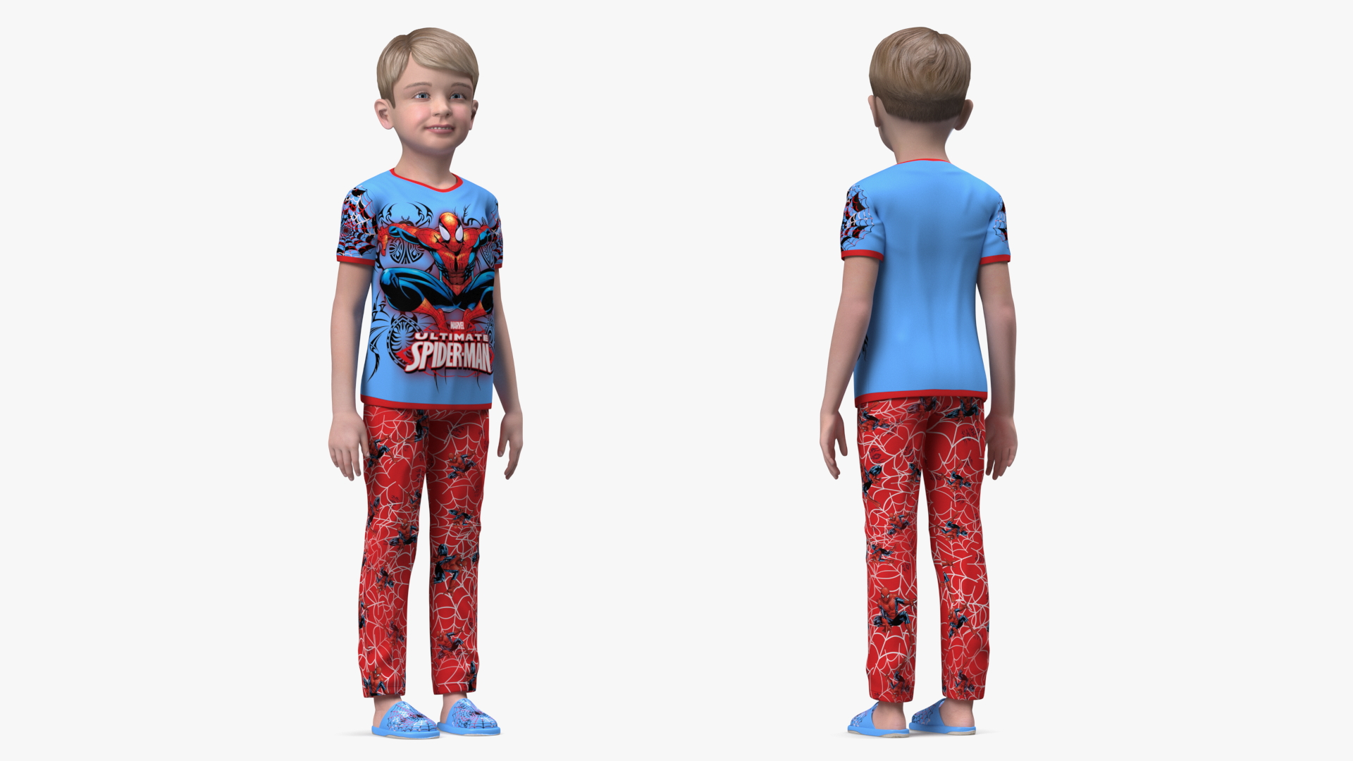 Child Boy Home Style Rigged 3D