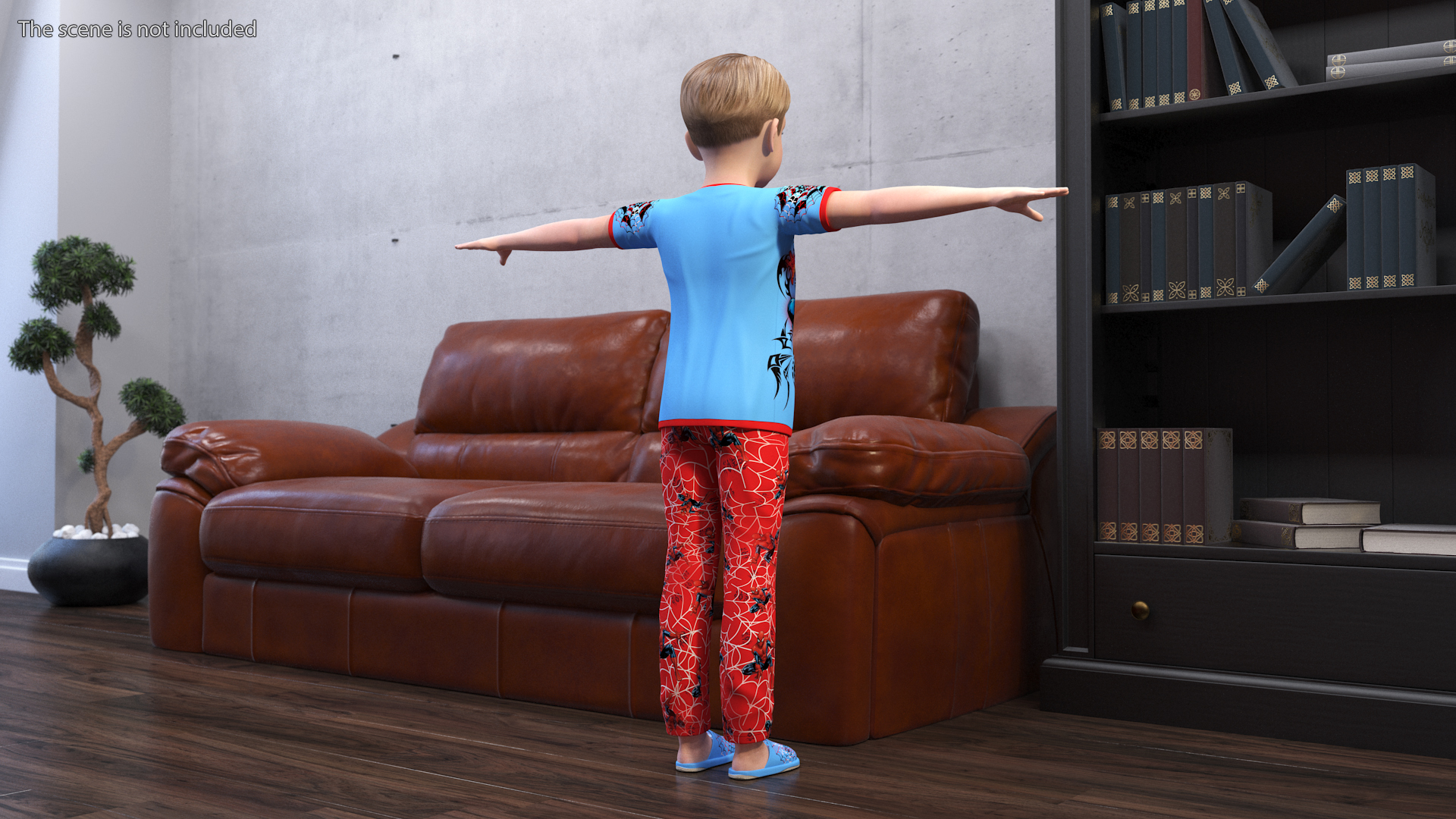 3D Child Boy Home Style Rigged for Cinema 4D