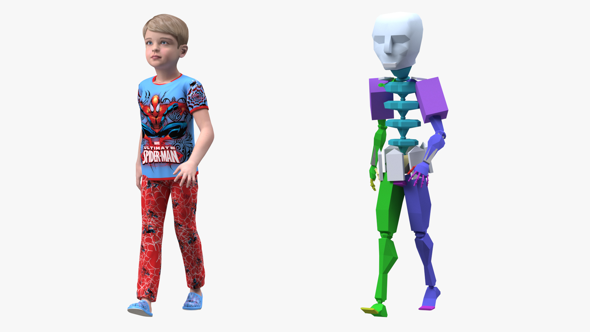 Child Boy Home Style Rigged 3D