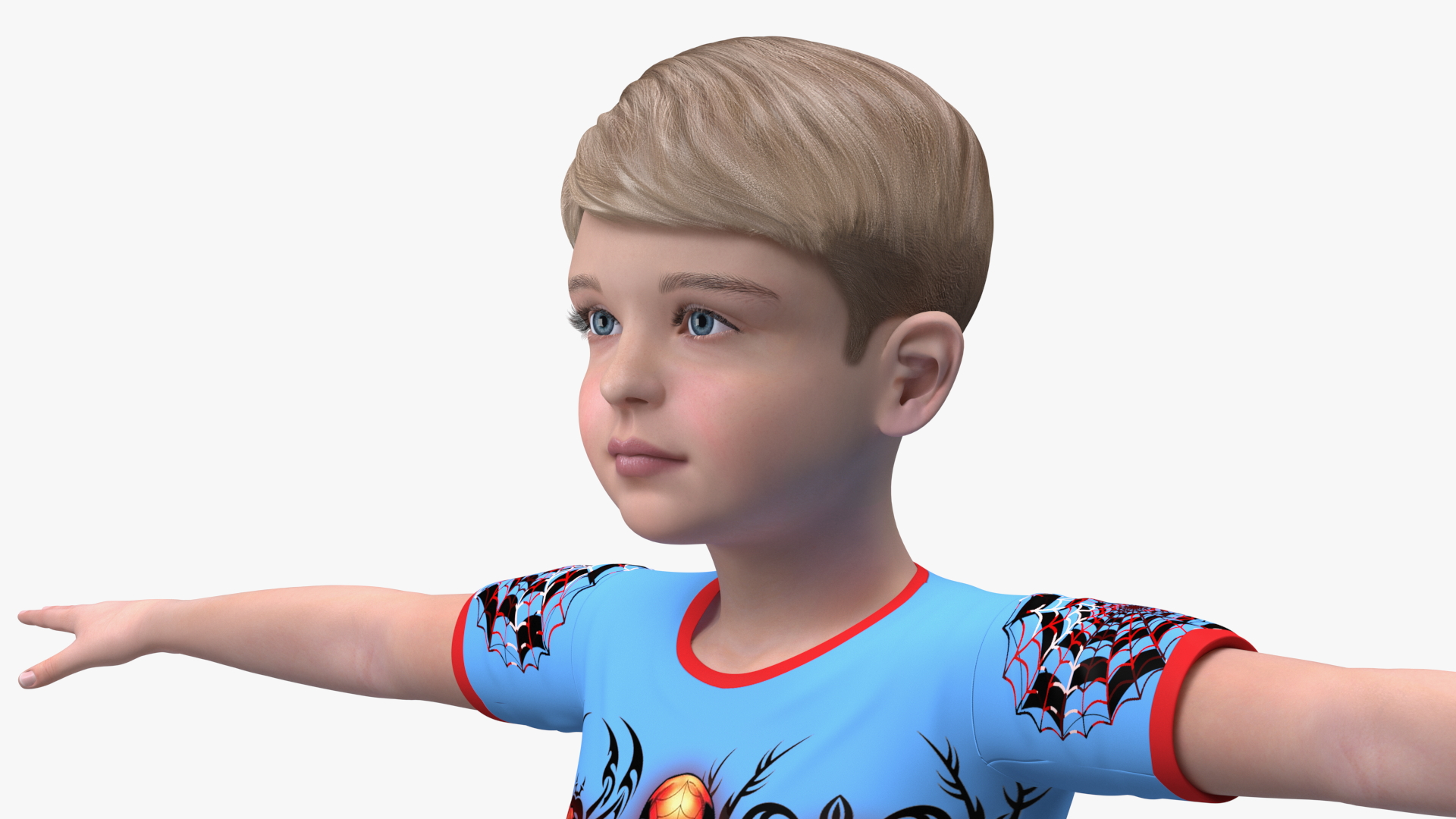 3D Child Boy Home Style Rigged for Cinema 4D