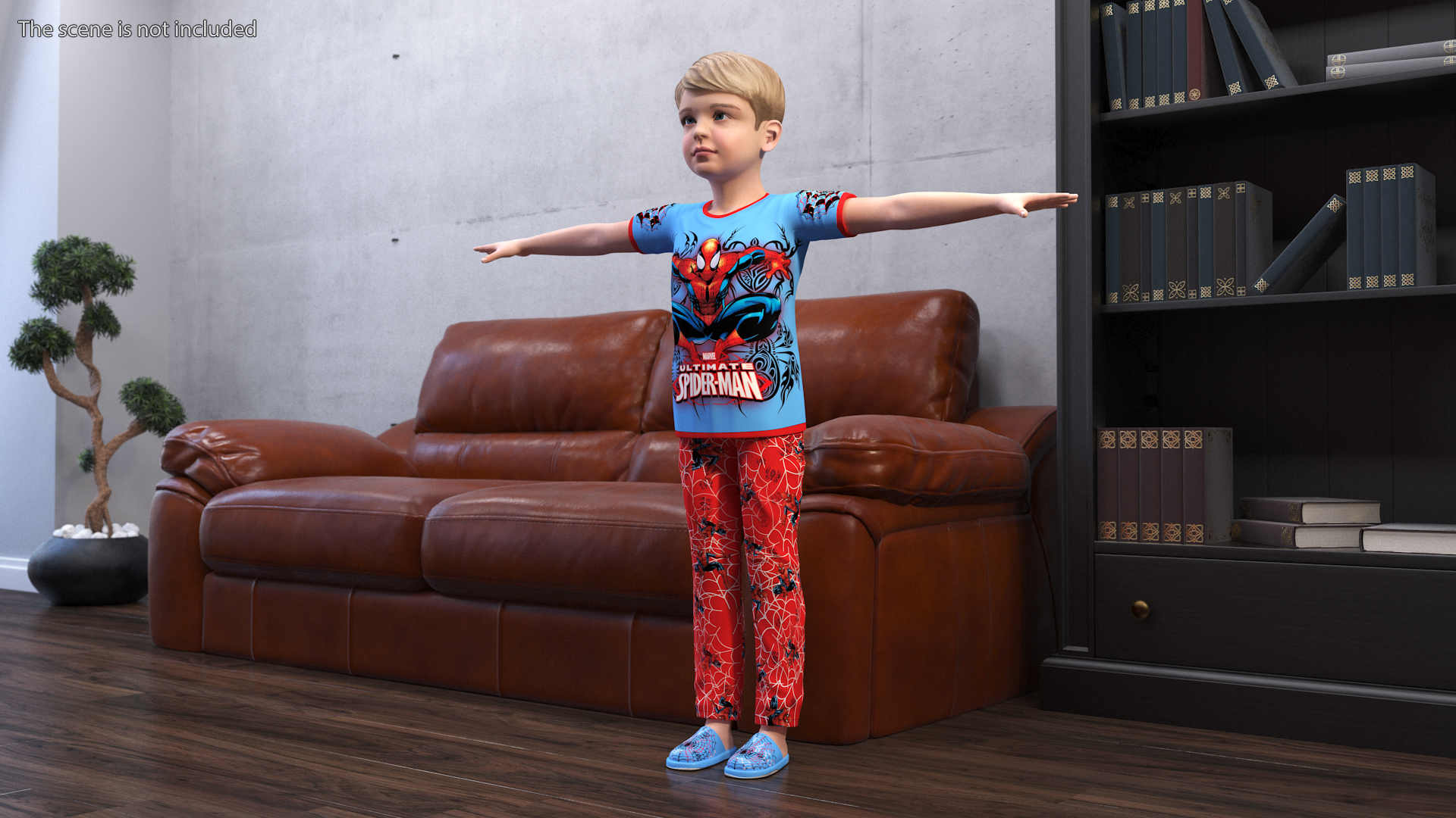 3D Child Boy Home Style Rigged for Cinema 4D