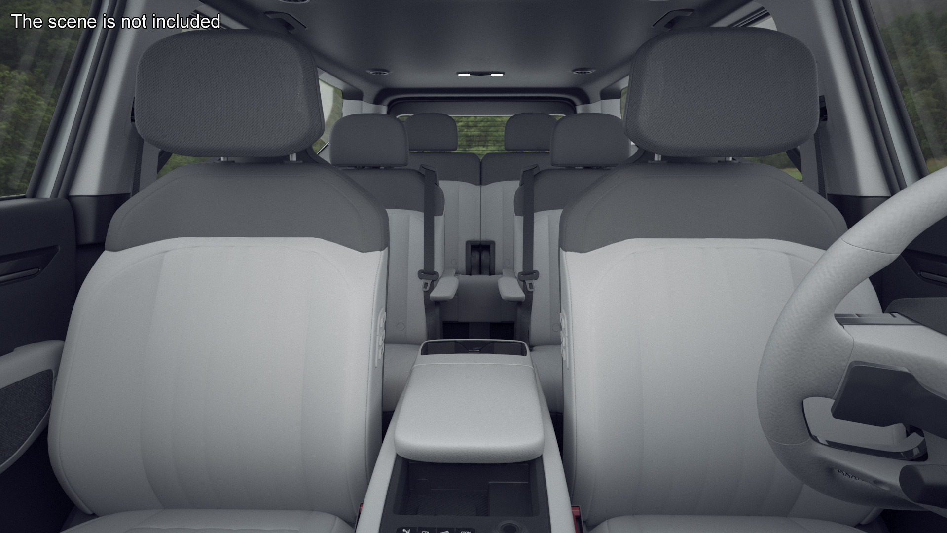 KIA EV9 Electric SUV Silver Rigged 3D model