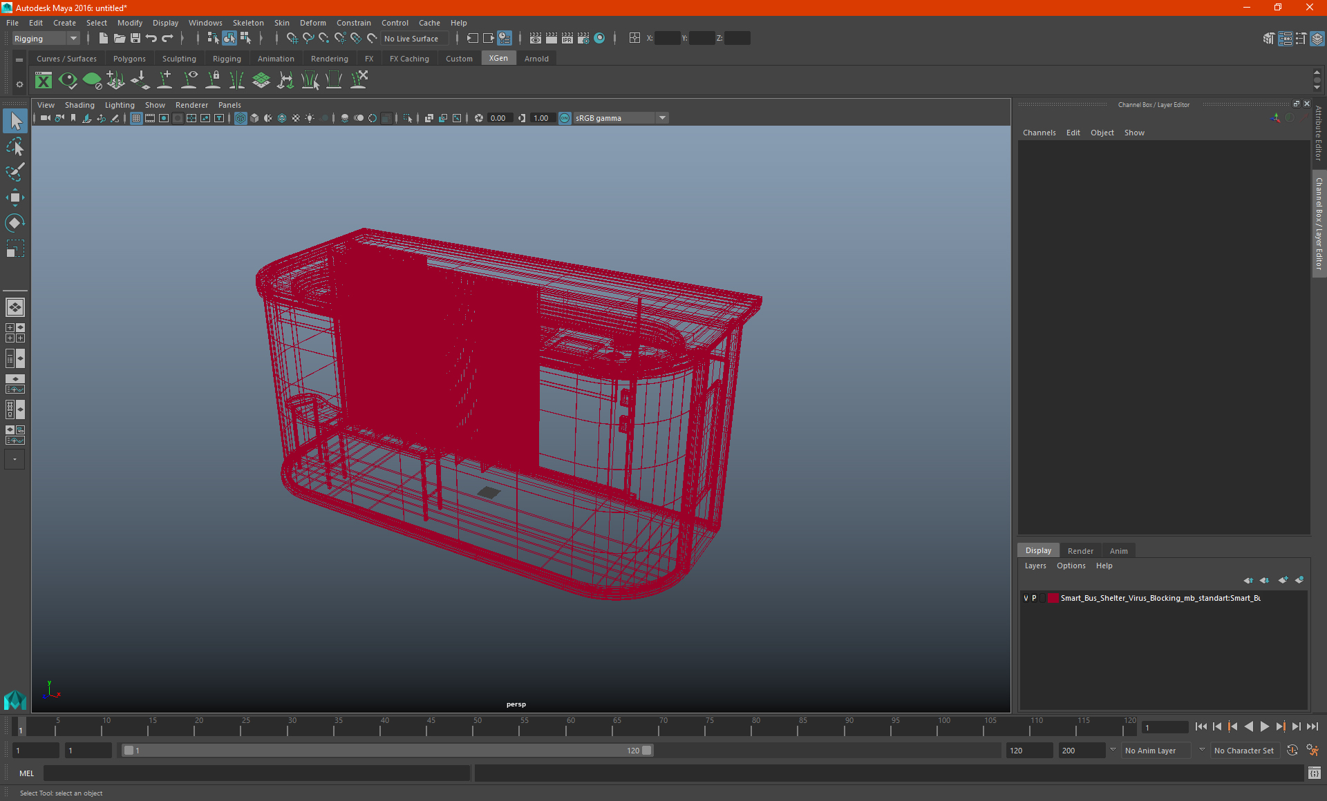 Smart Bus Shelter Virus Blocking 3D