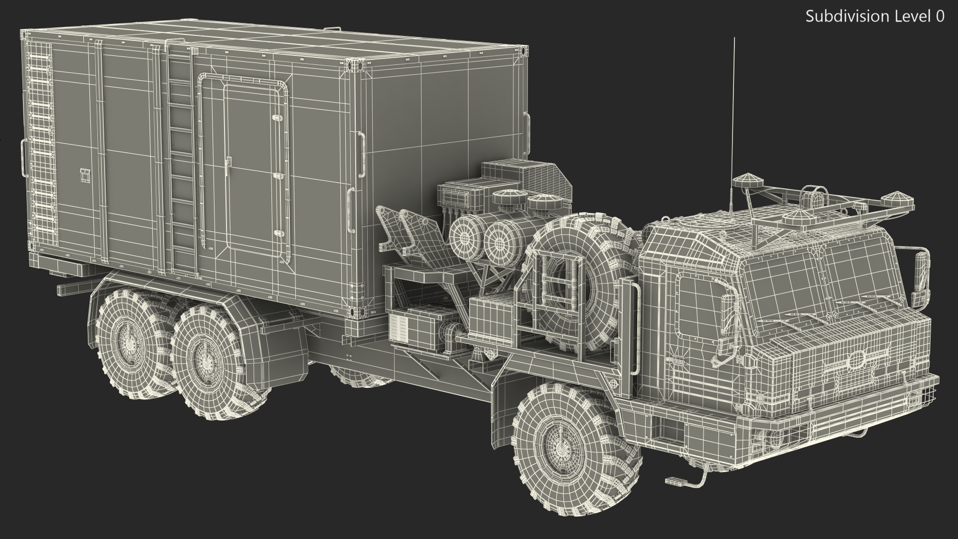 3D Command and Control Vehicle 50K6 Vityaz Camo Rigged