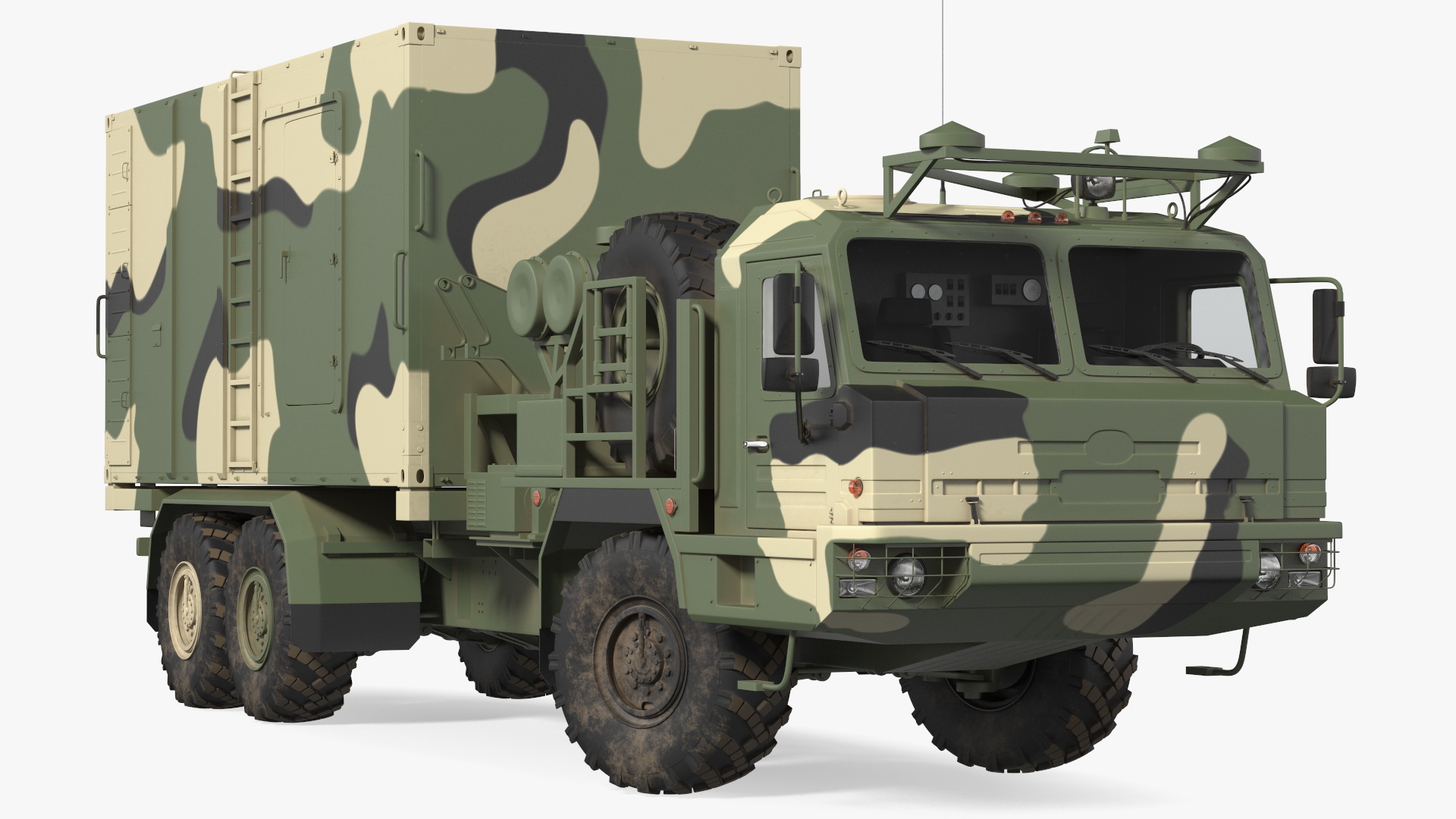 3D Command and Control Vehicle 50K6 Vityaz Camo Rigged