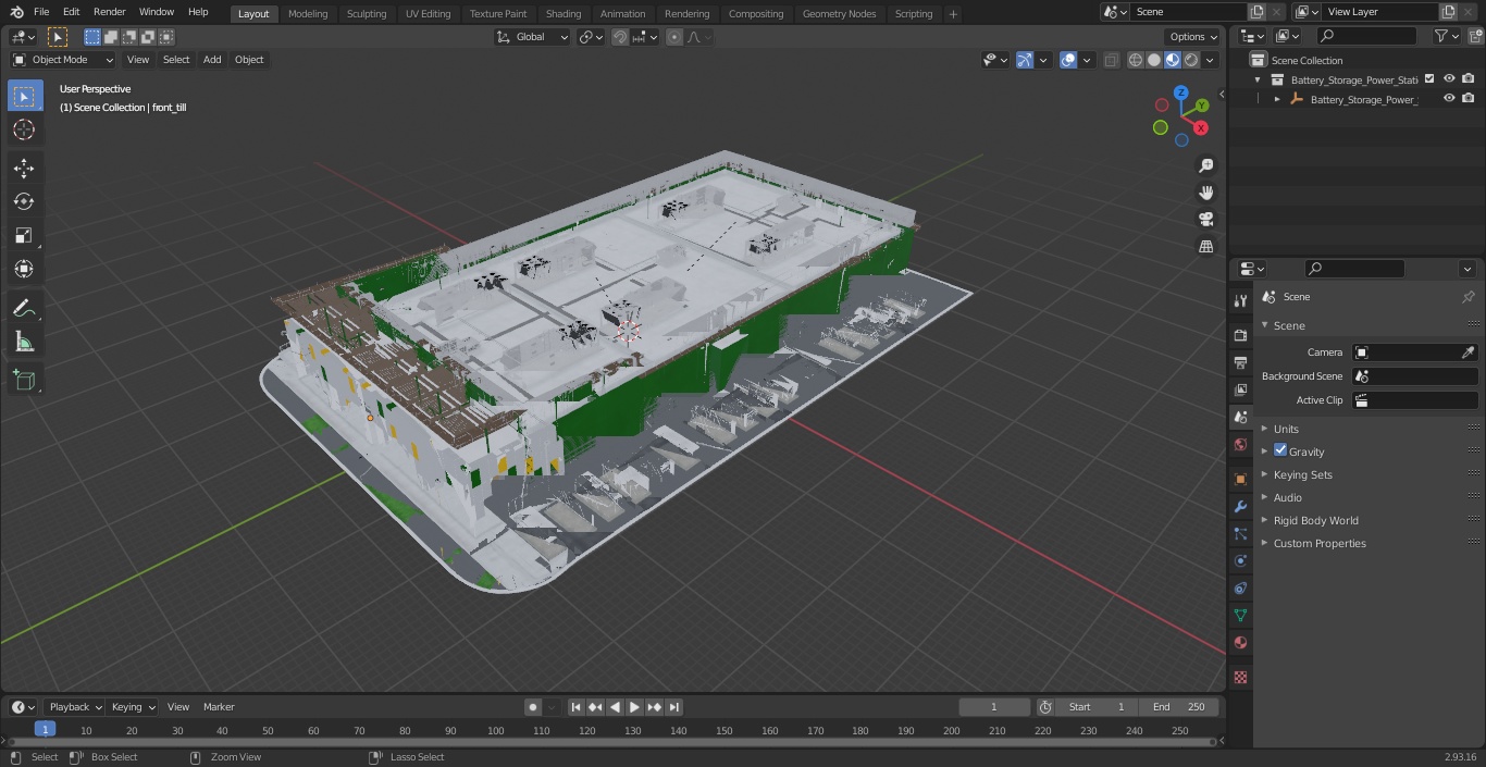 Battery Storage Power Station 3D model