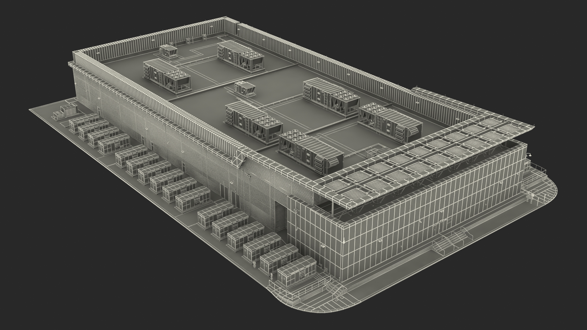 Battery Storage Power Station 3D model