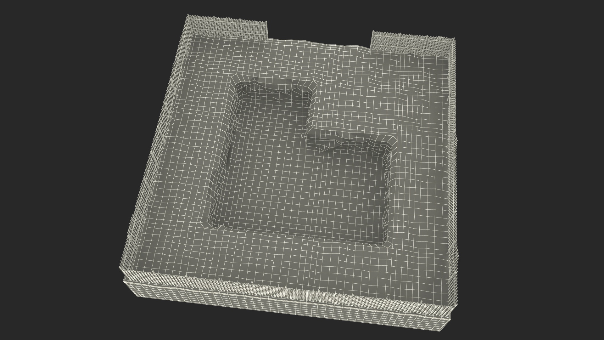 Excavated Building Foundation Terrain 3D