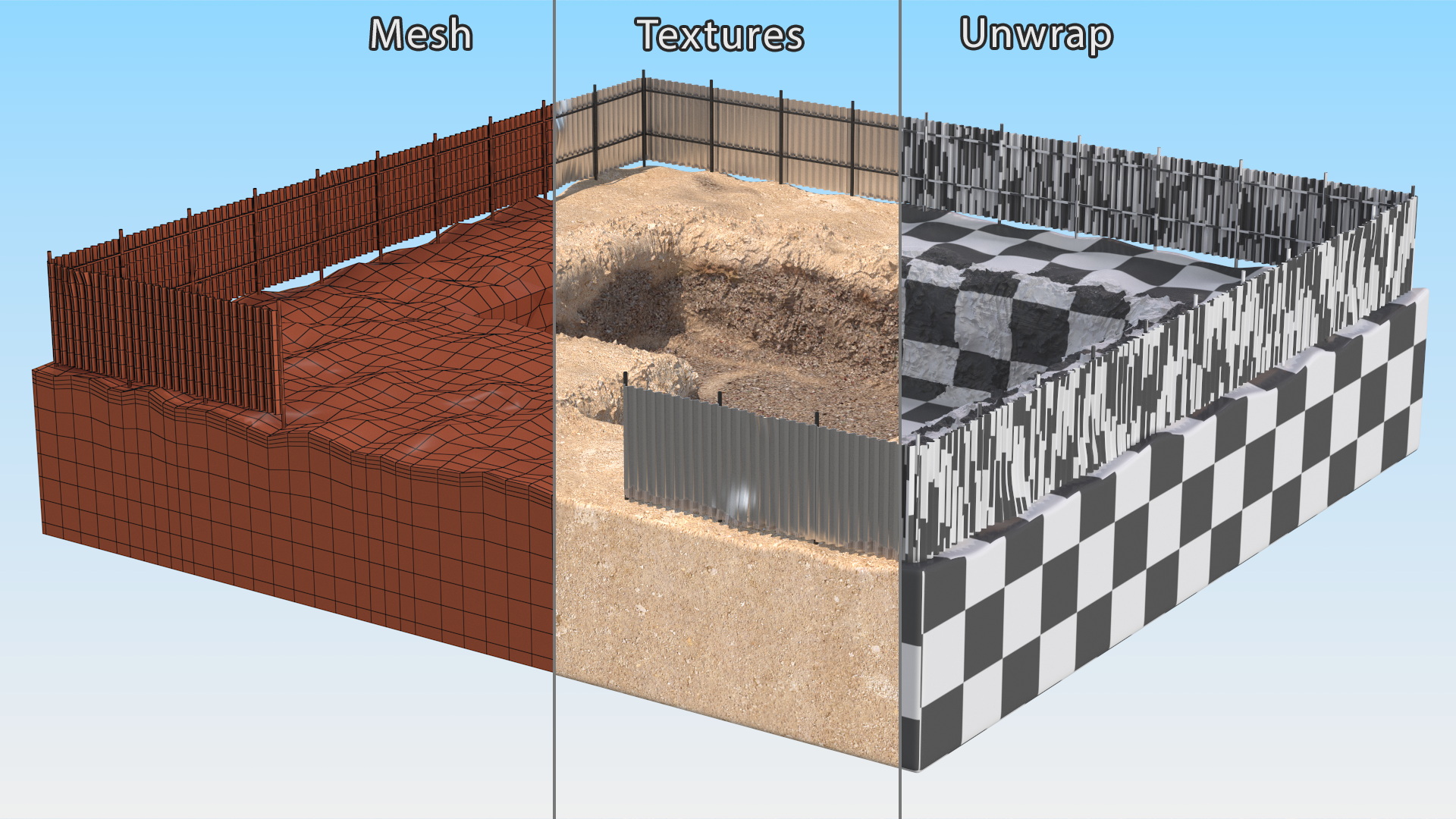 Excavated Building Foundation Terrain 3D