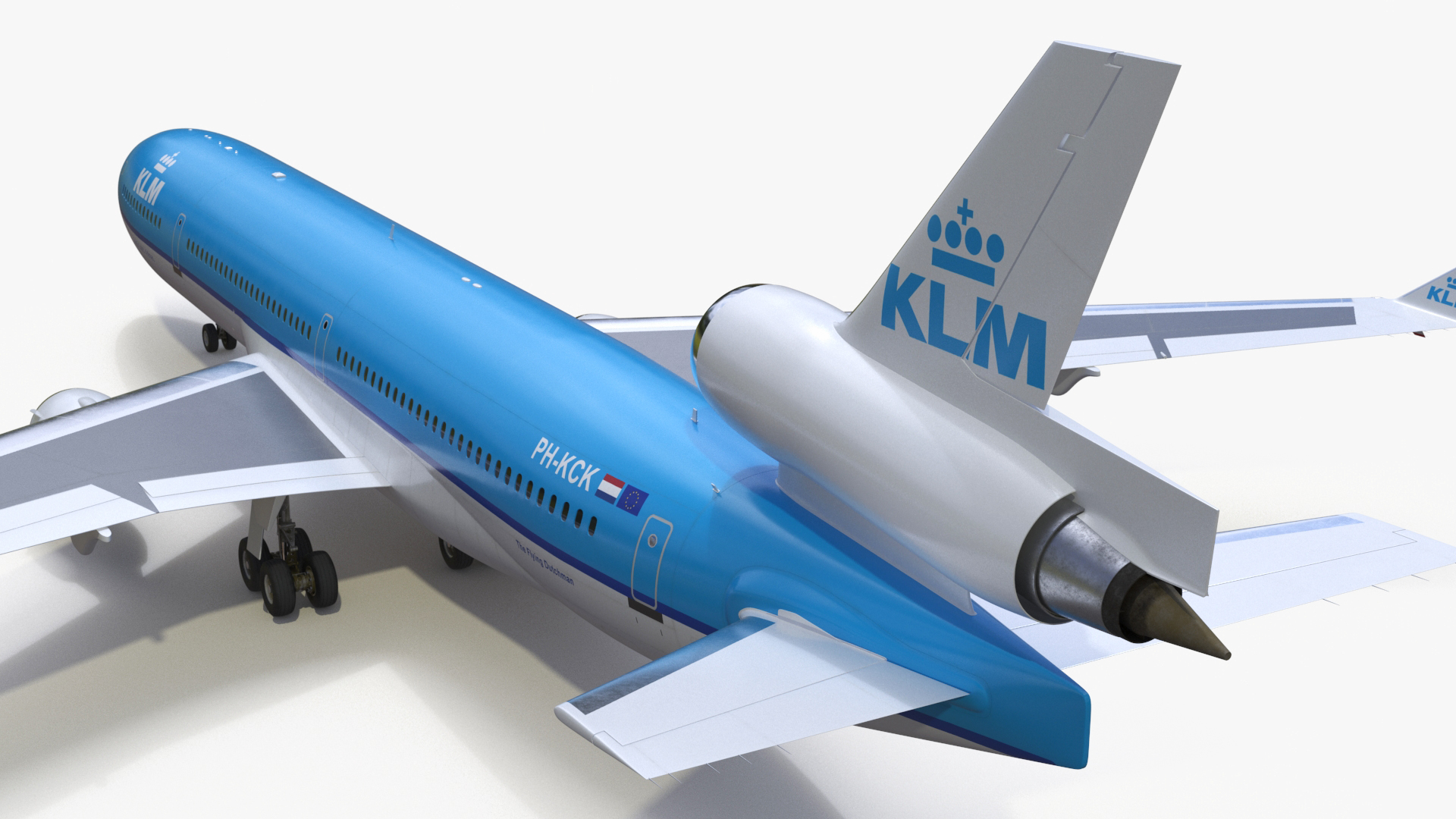 KLM McDonnell Douglas MD-11 Rigged 3D model