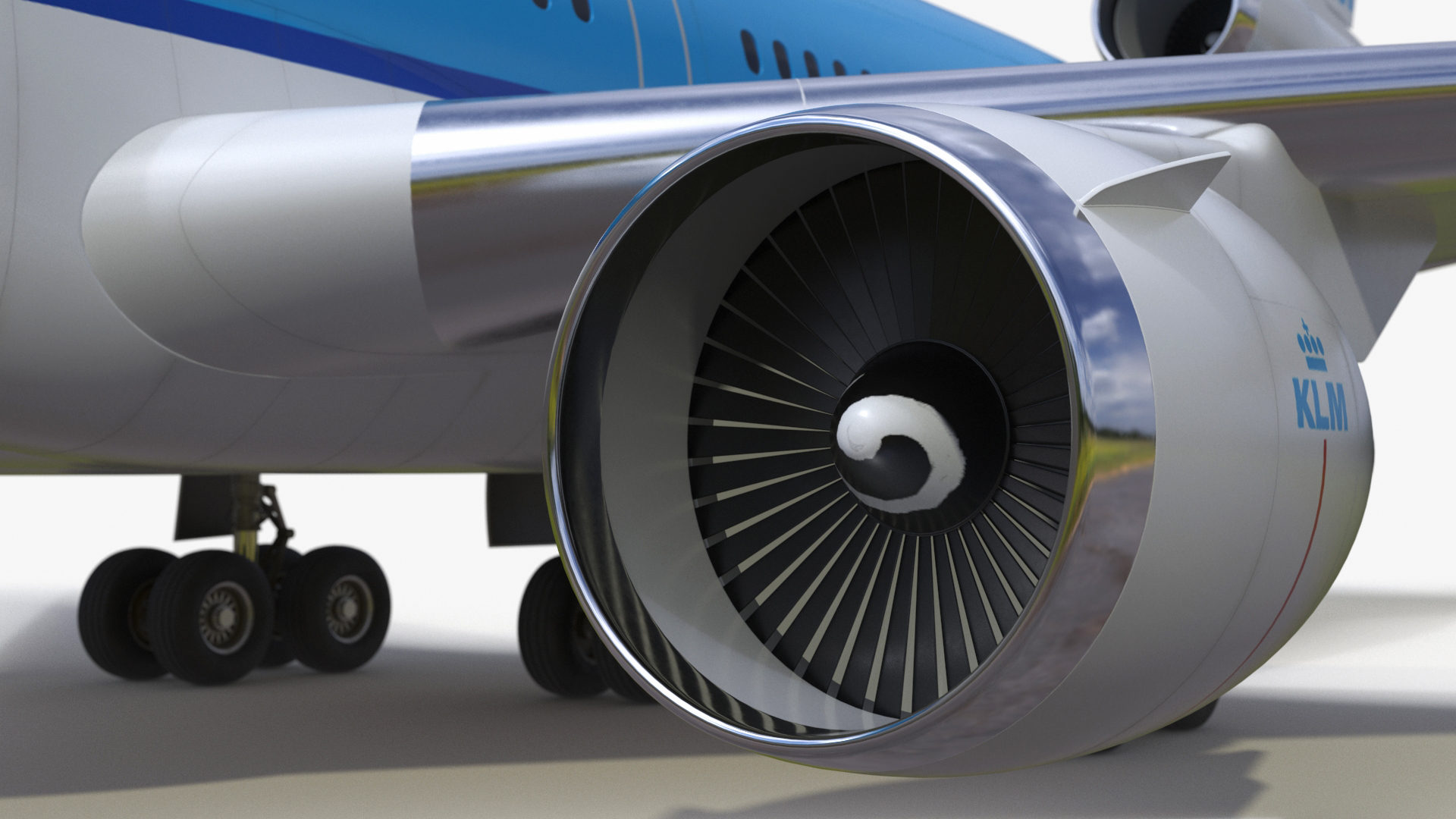 KLM McDonnell Douglas MD-11 Rigged 3D model