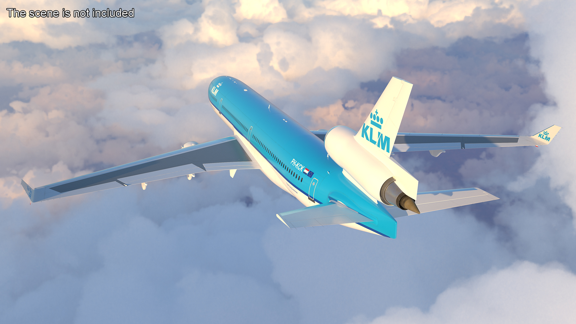 KLM McDonnell Douglas MD-11 Rigged 3D model