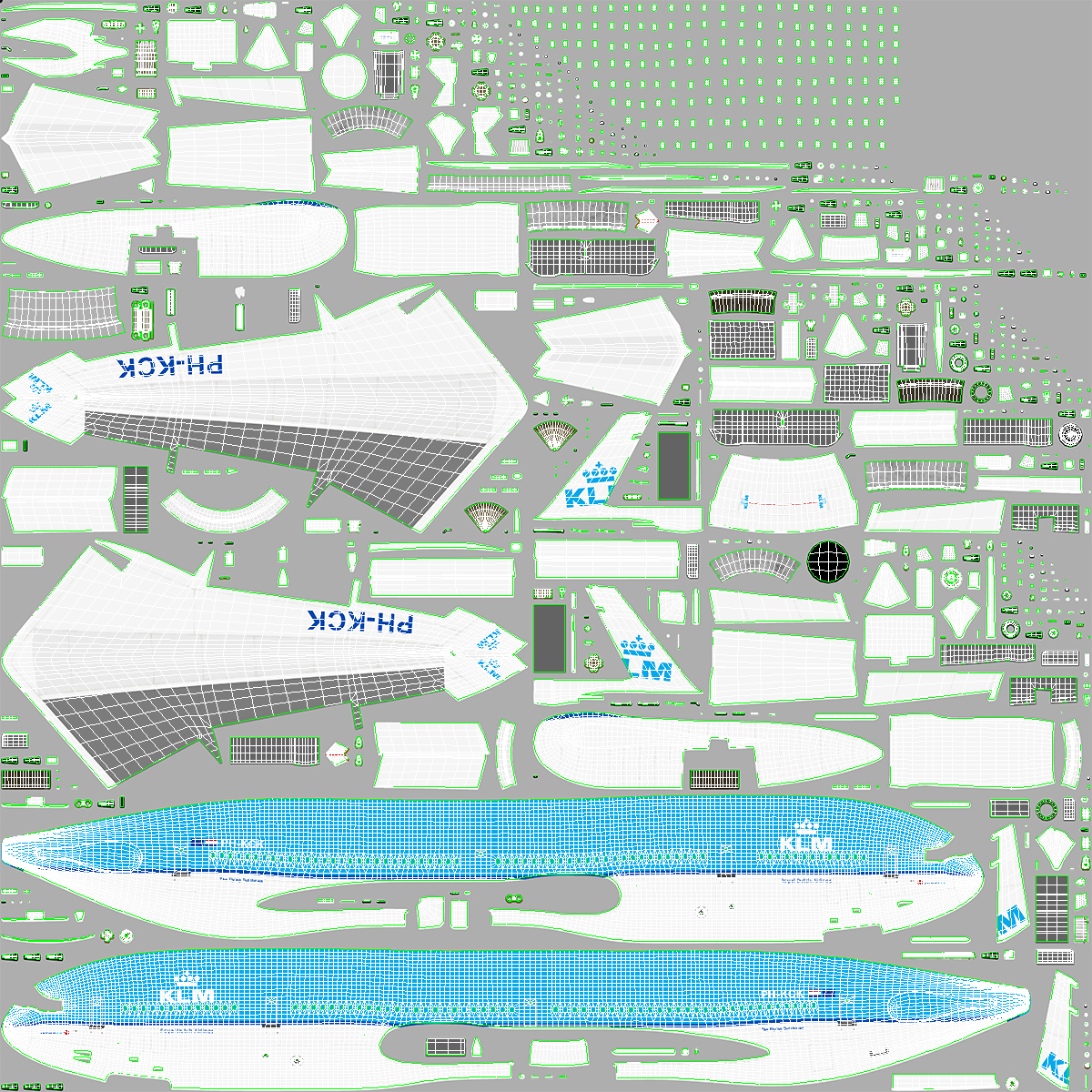 KLM McDonnell Douglas MD-11 Rigged 3D model