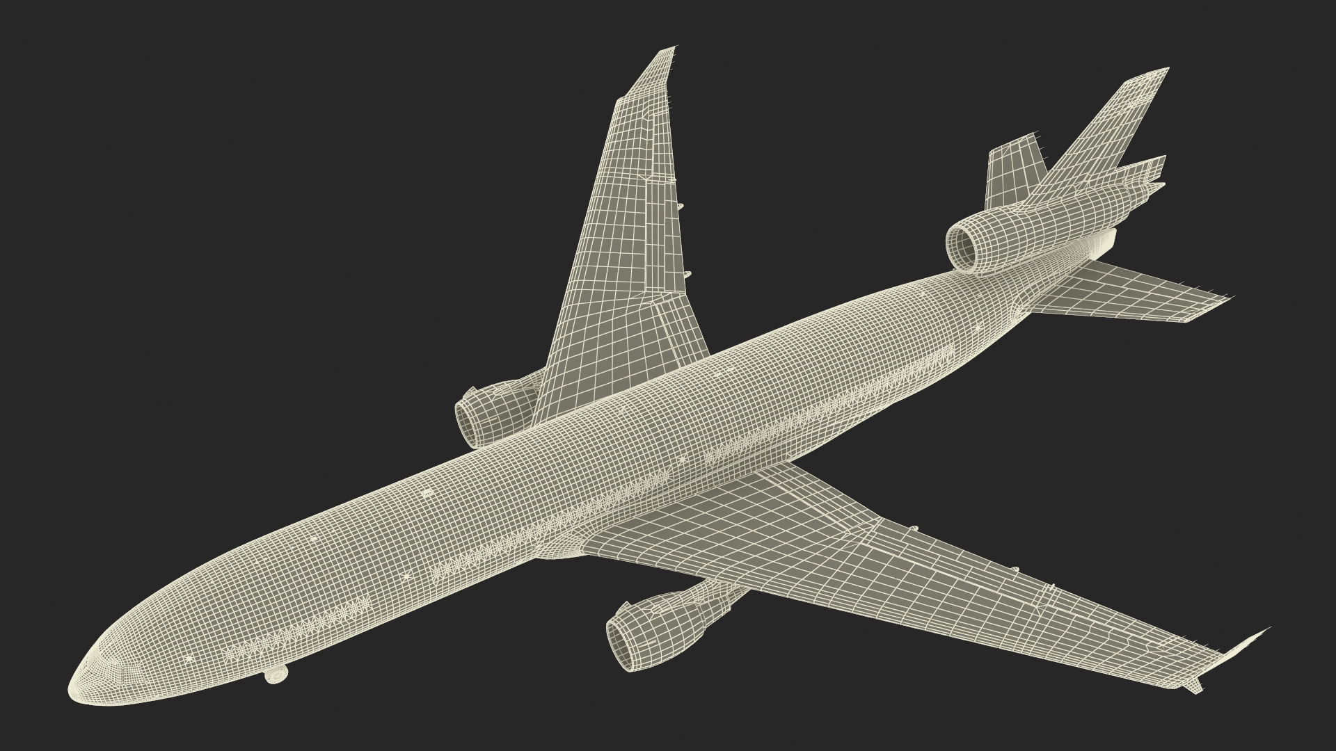 KLM McDonnell Douglas MD-11 Rigged 3D model