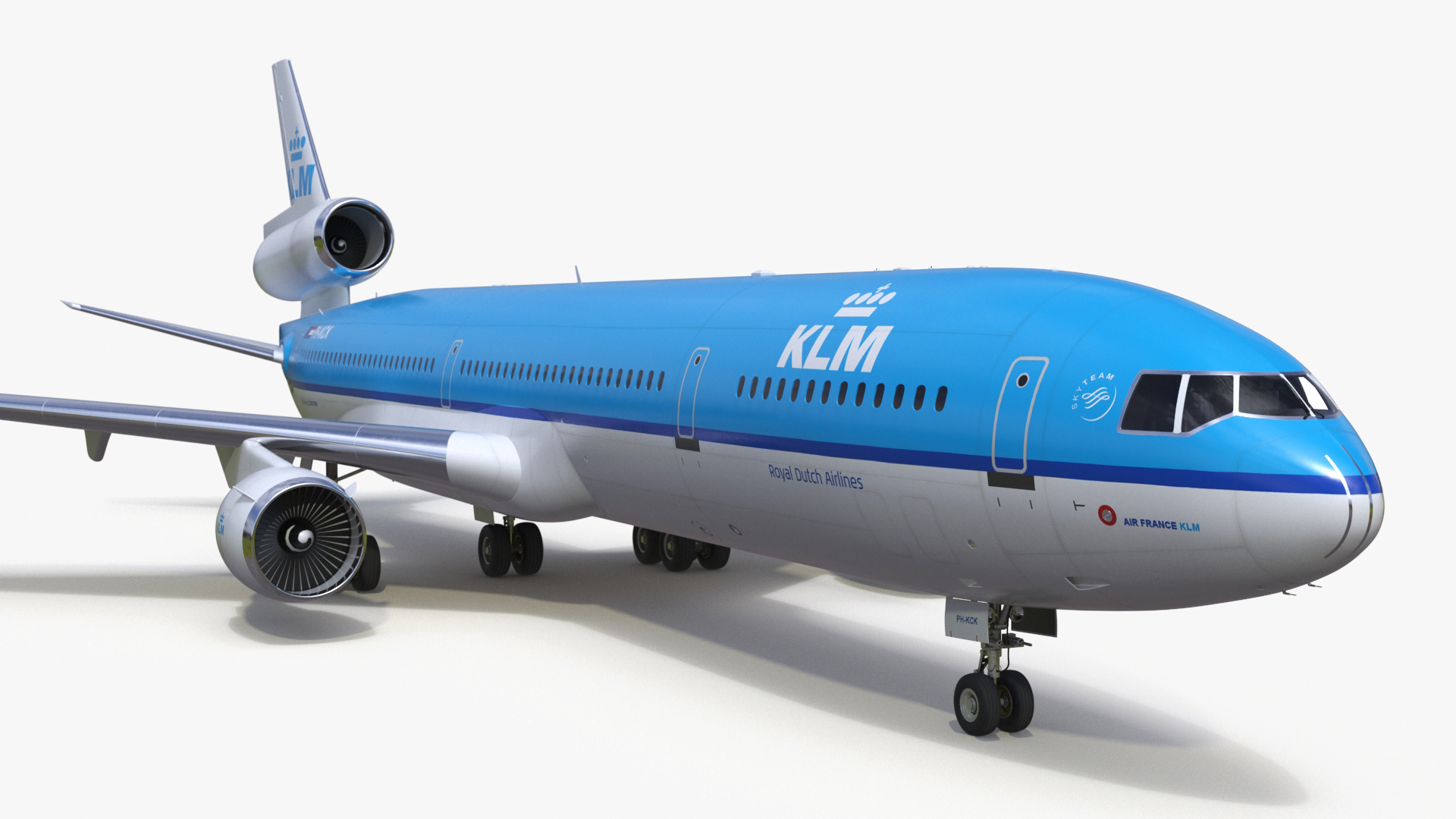 KLM McDonnell Douglas MD-11 Rigged 3D model