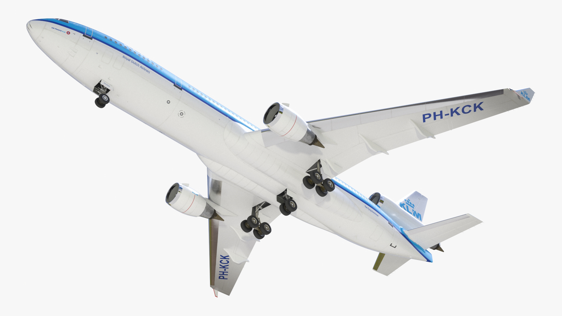 KLM McDonnell Douglas MD-11 Rigged 3D model