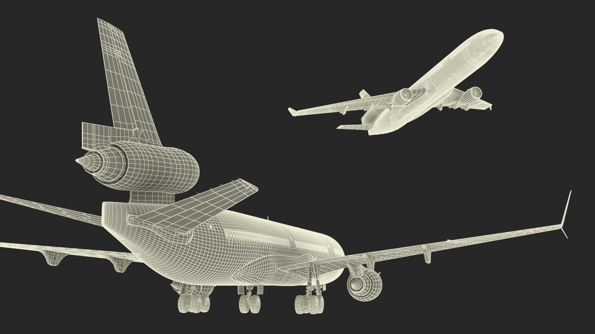 KLM McDonnell Douglas MD-11 Rigged 3D model