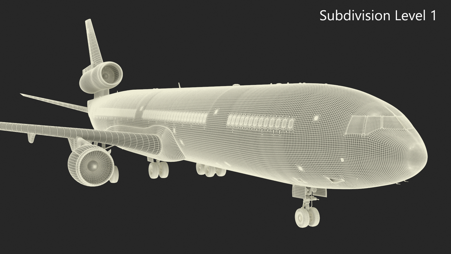 KLM McDonnell Douglas MD-11 Rigged 3D model