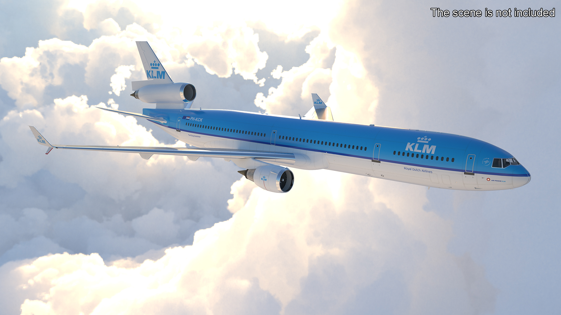 KLM McDonnell Douglas MD-11 Rigged 3D model